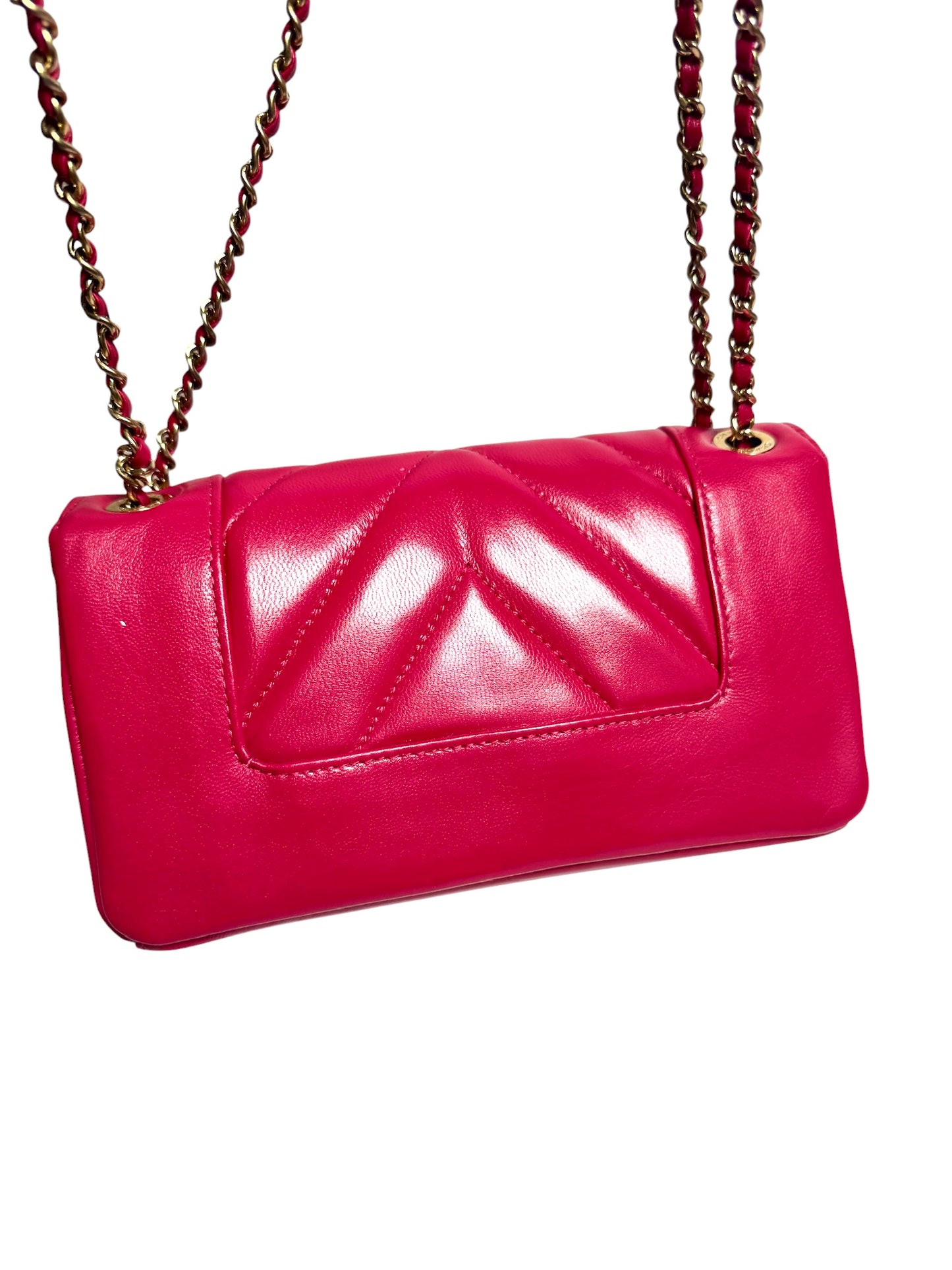 Chanel Mademoiselle Berry Chevron Flap GHW
