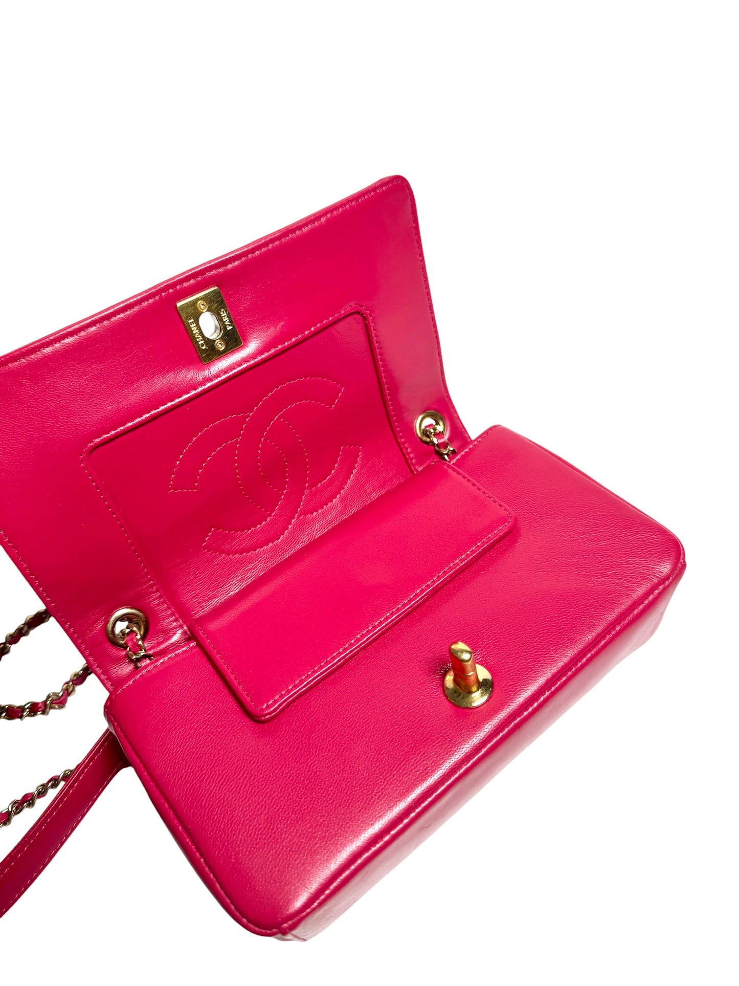 Chanel Mademoiselle Berry Chevron Flap GHW