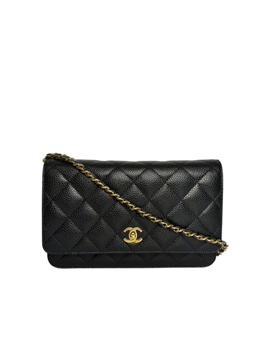 Chanel Black Caviar Turn Lock WOC T7859
