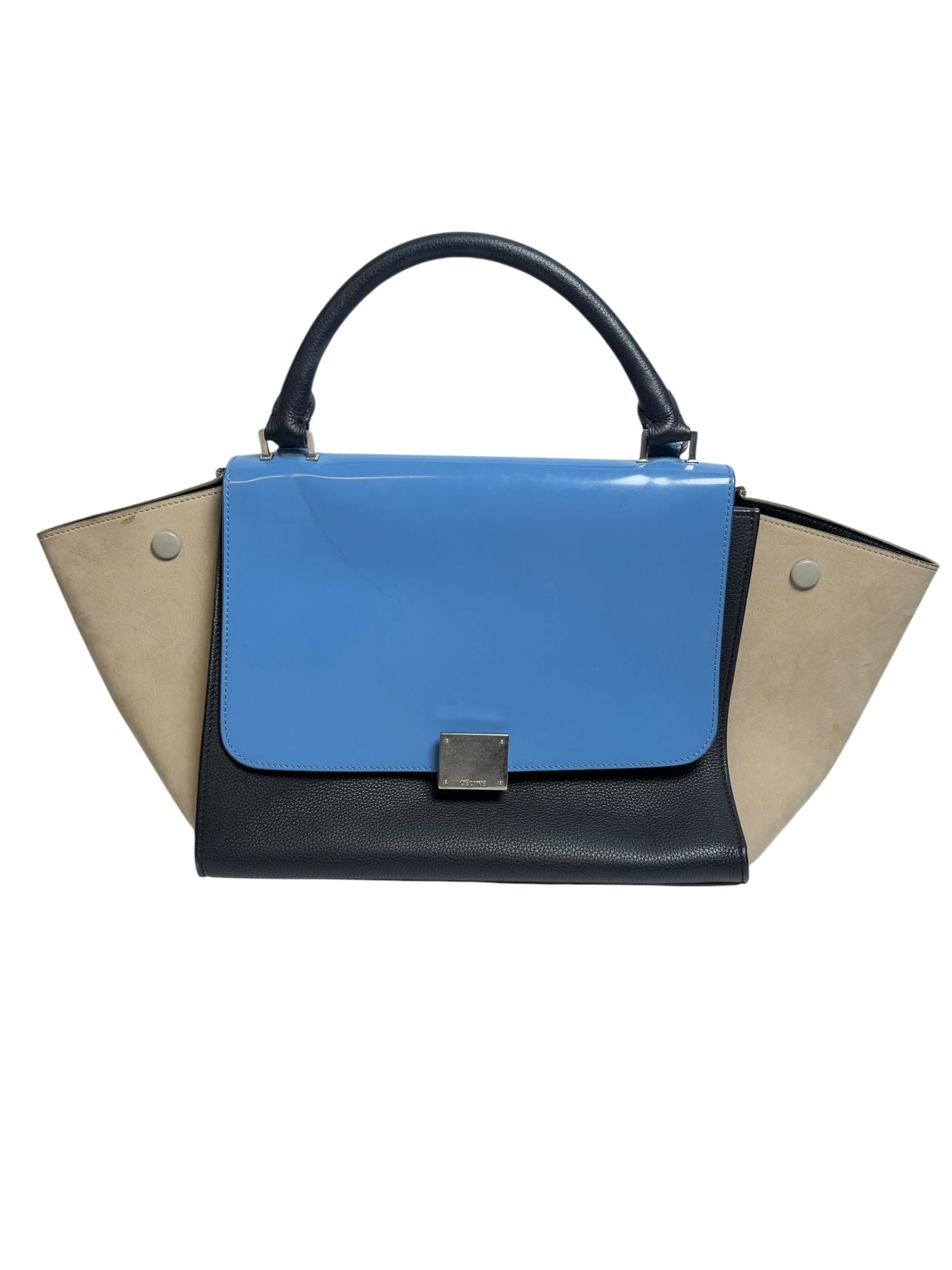 Celine Trapeze Colorblock Leather Top Handle Bag T8373