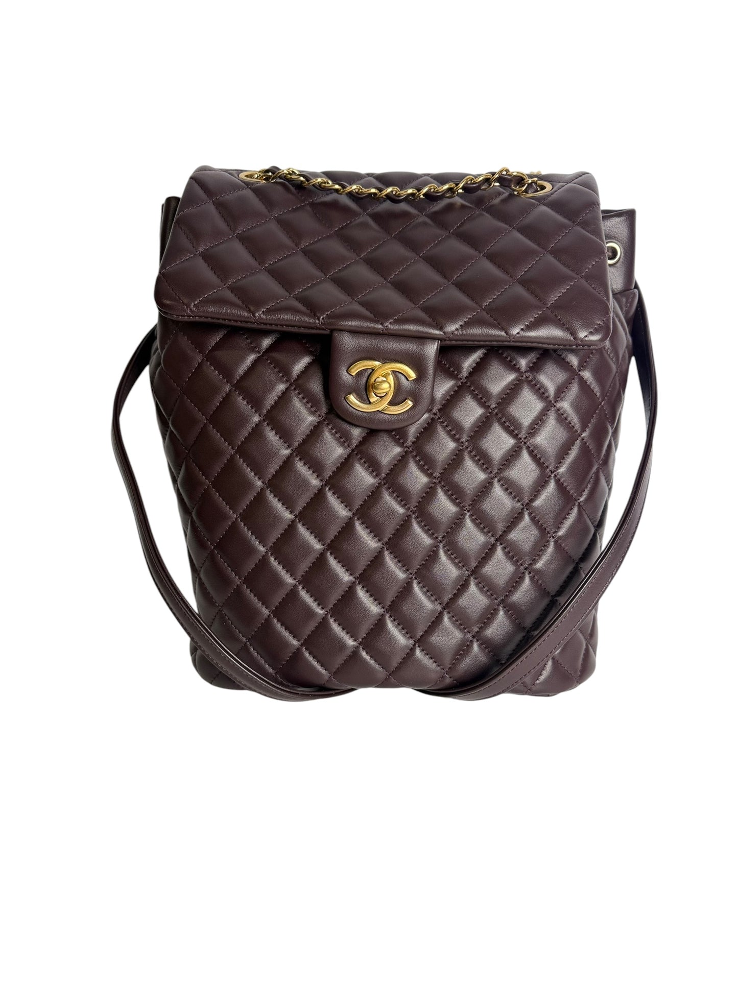 Chanel Vintage Quilted Backpack Purple T8623