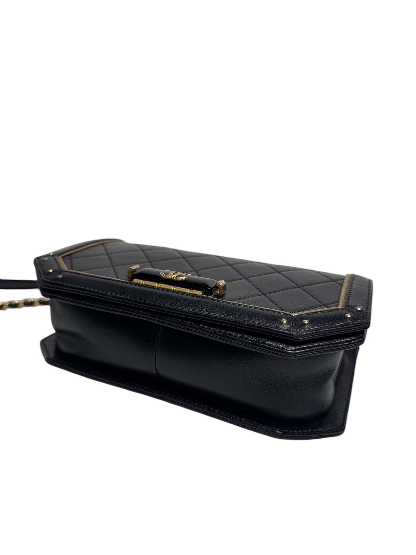 Chanel Resin Buckle Black GHW T8500