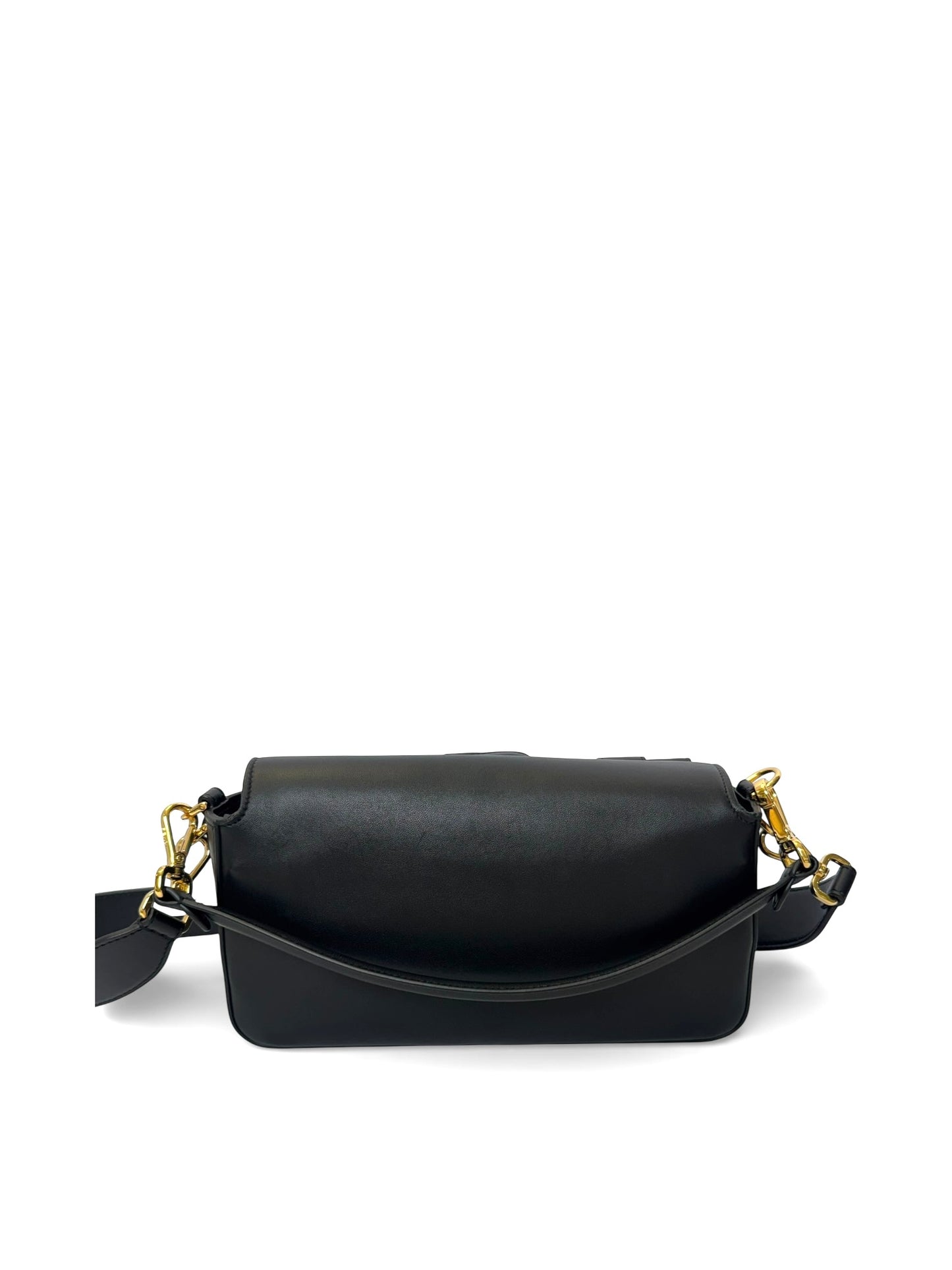 Fendi black pocket baguette