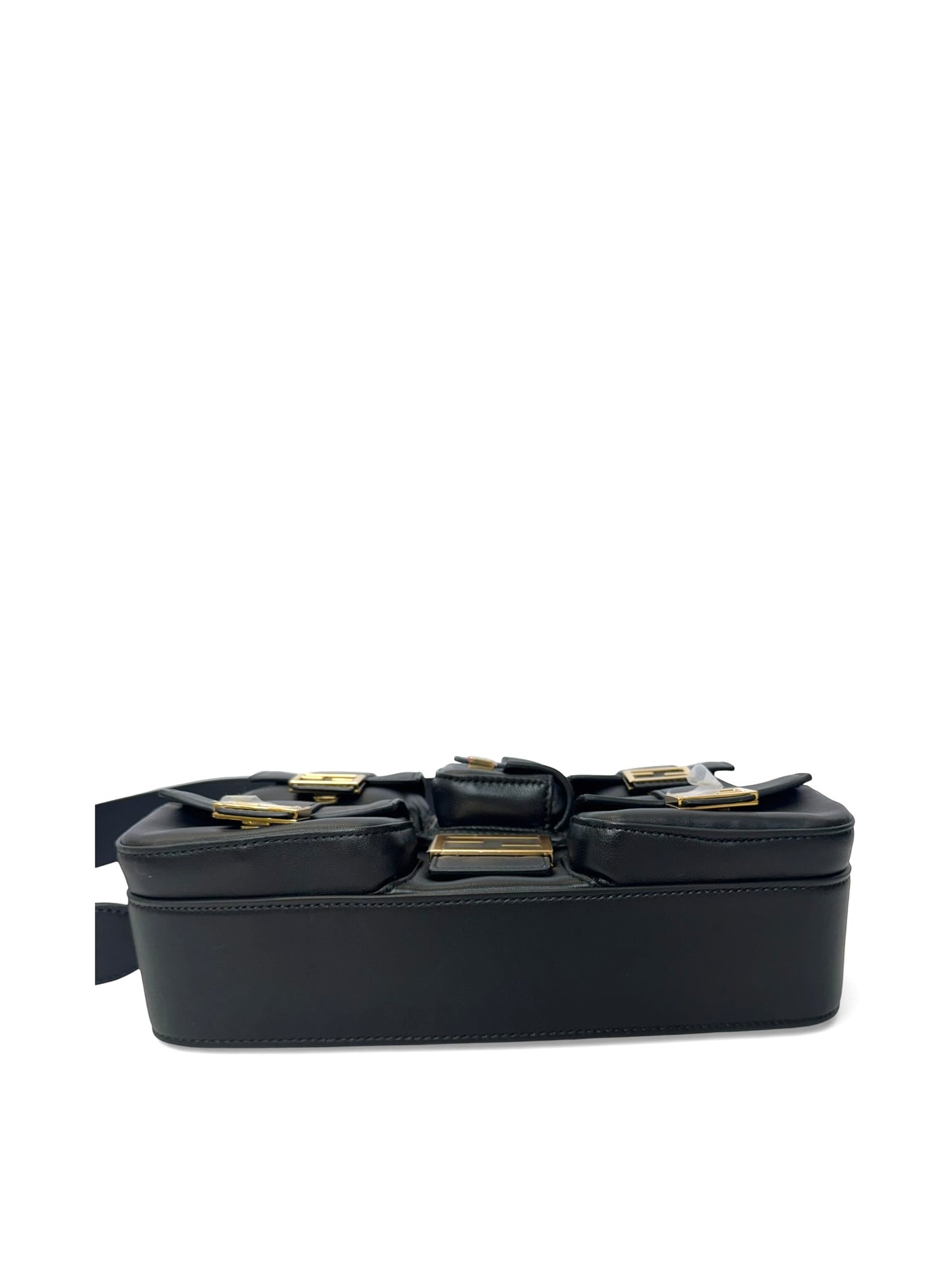Fendi black pocket baguette