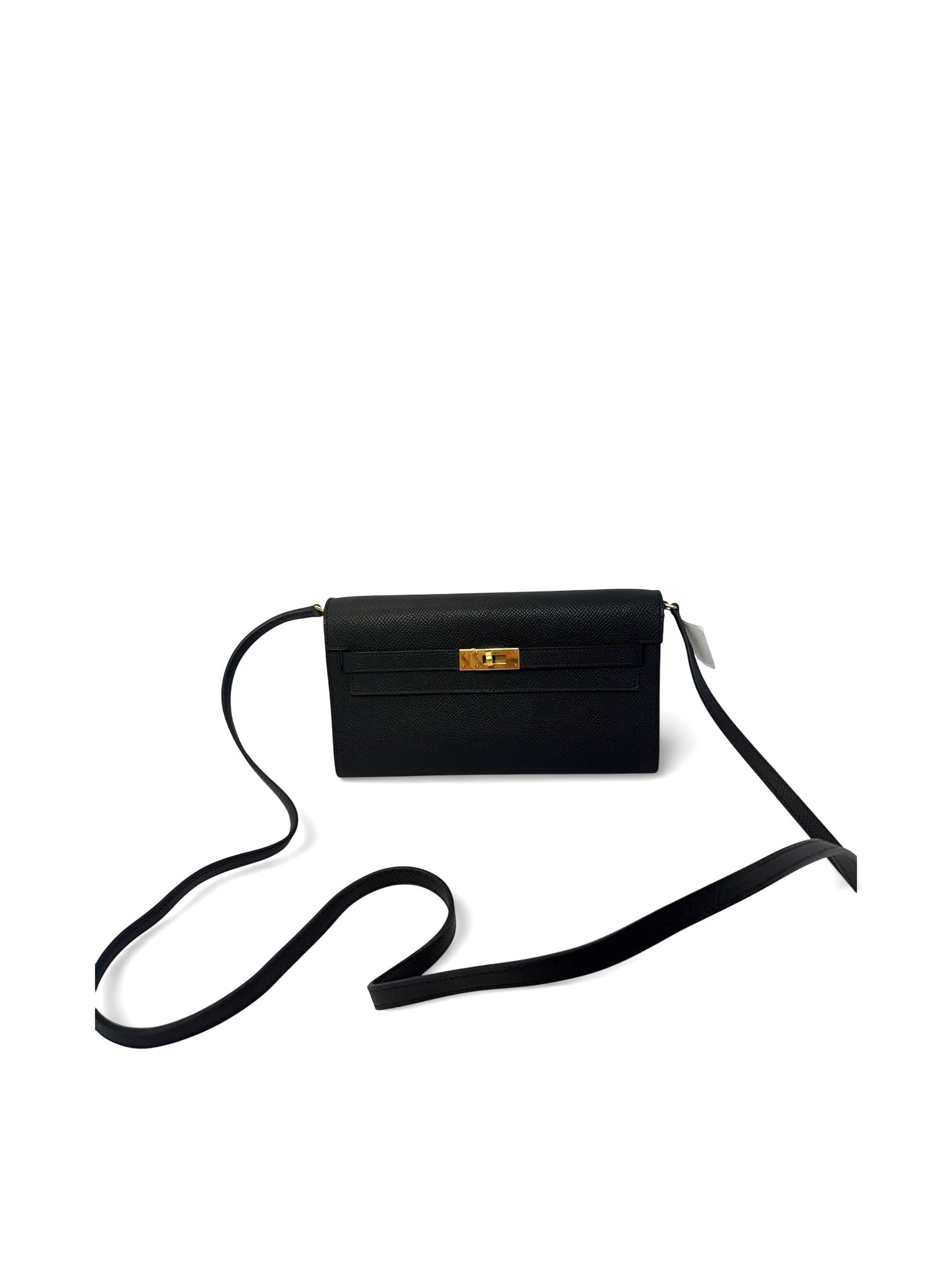 Hermes black kelly to go GHW Epsom