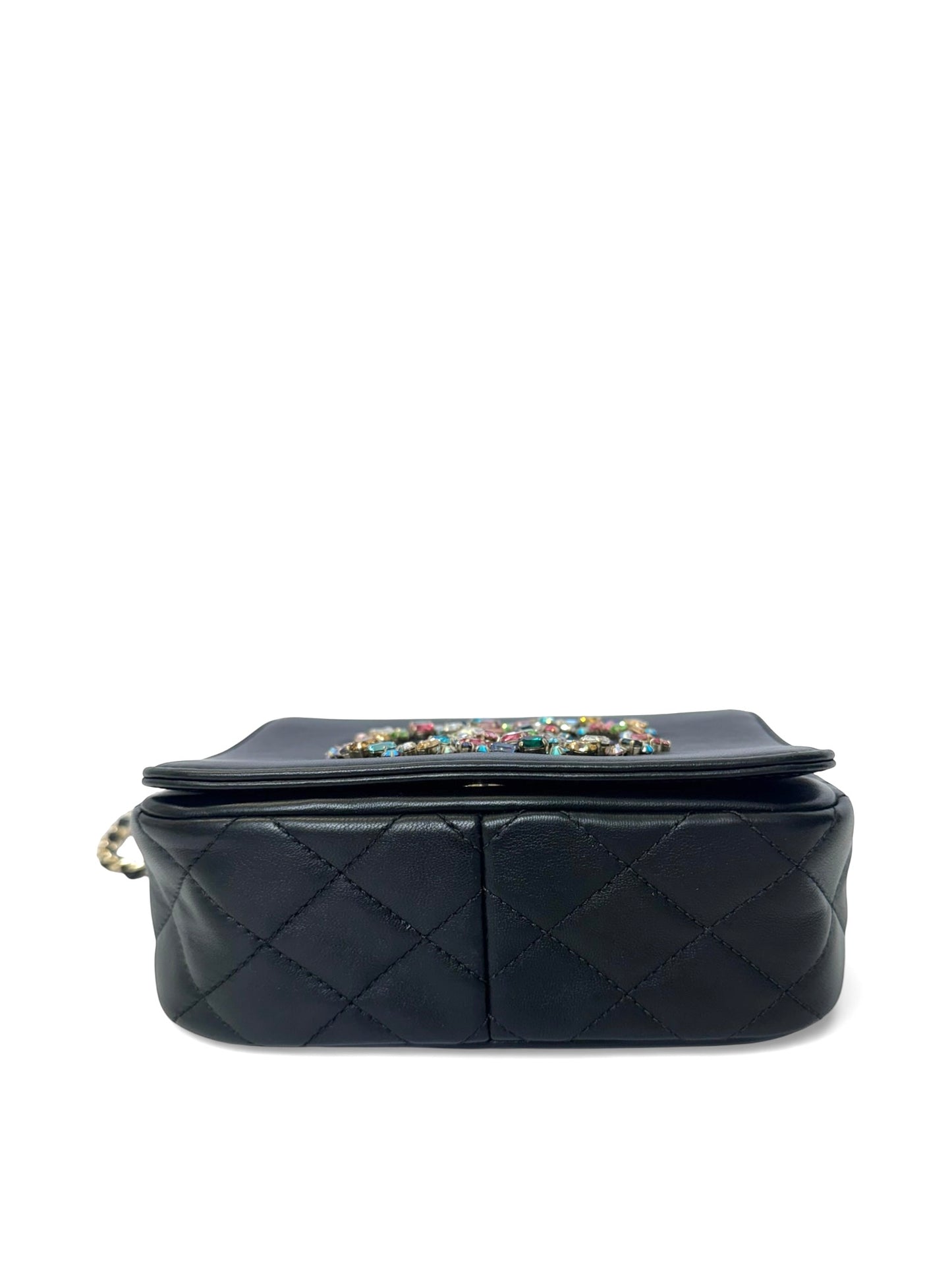 Chanel black Lambskin timeless jewel flap mini
