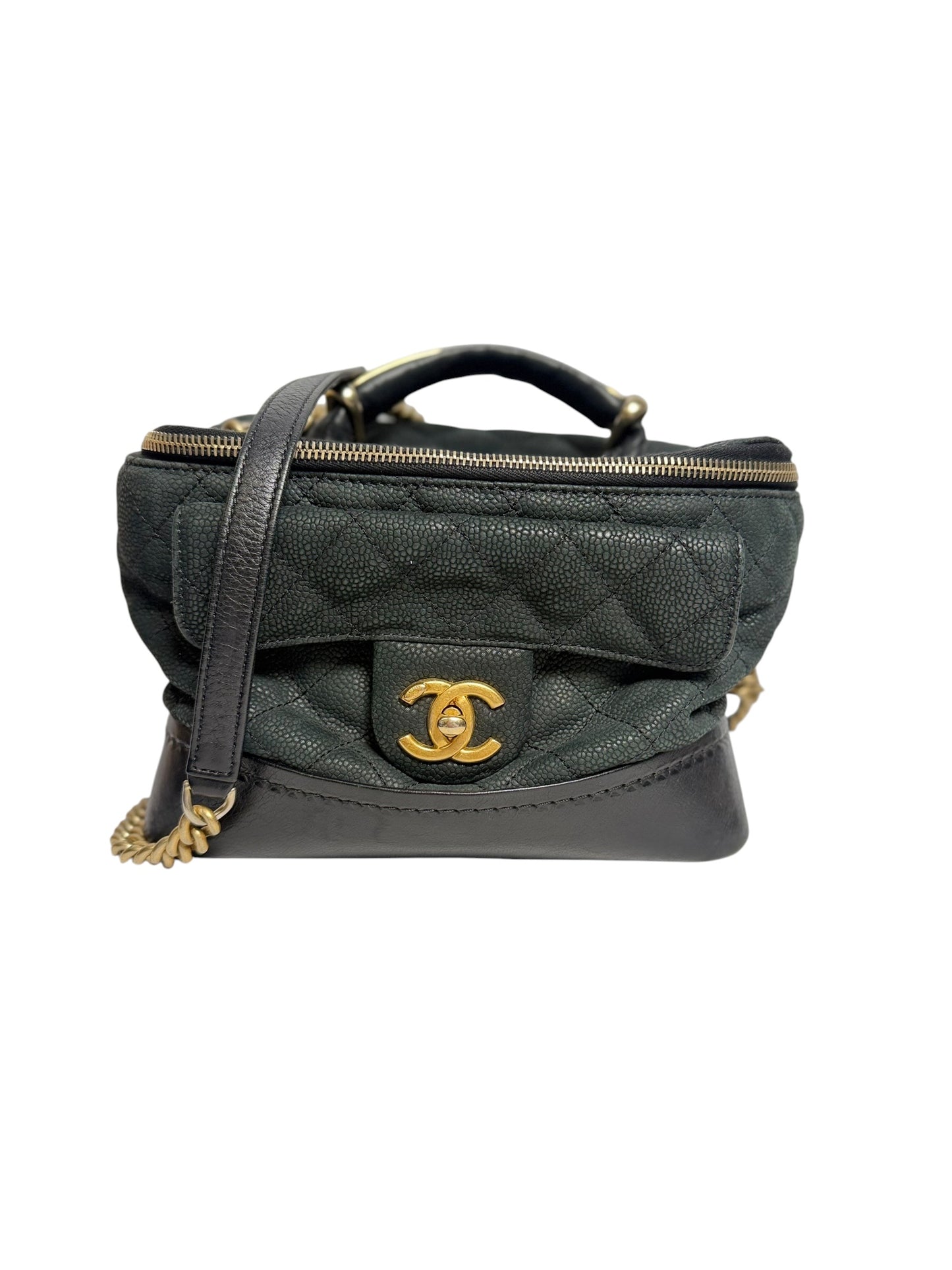 Chanel Caviar Top Handle Vanity Black T6267