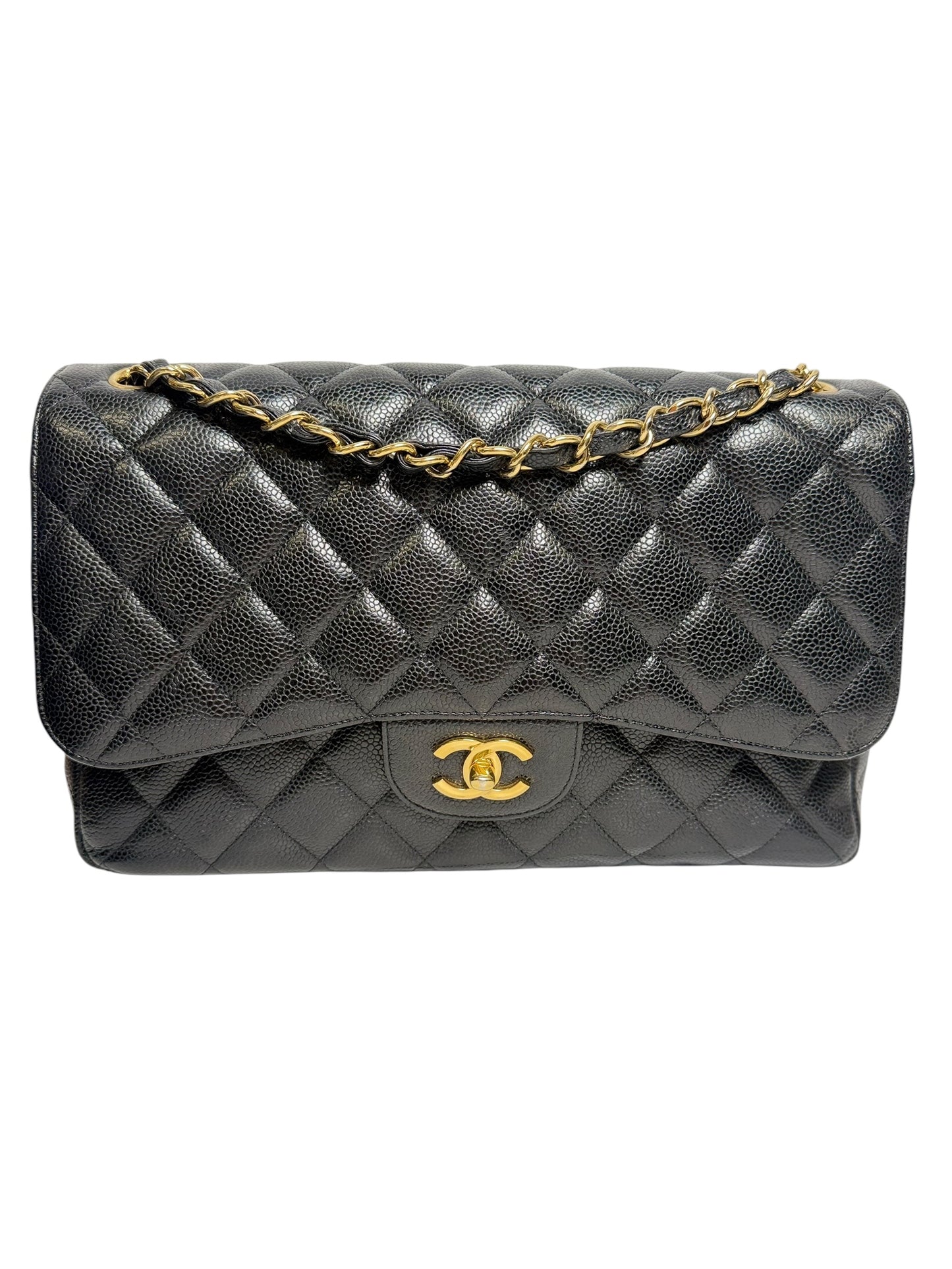 Chanel Jumbo Double Flap Black Caviar T7785