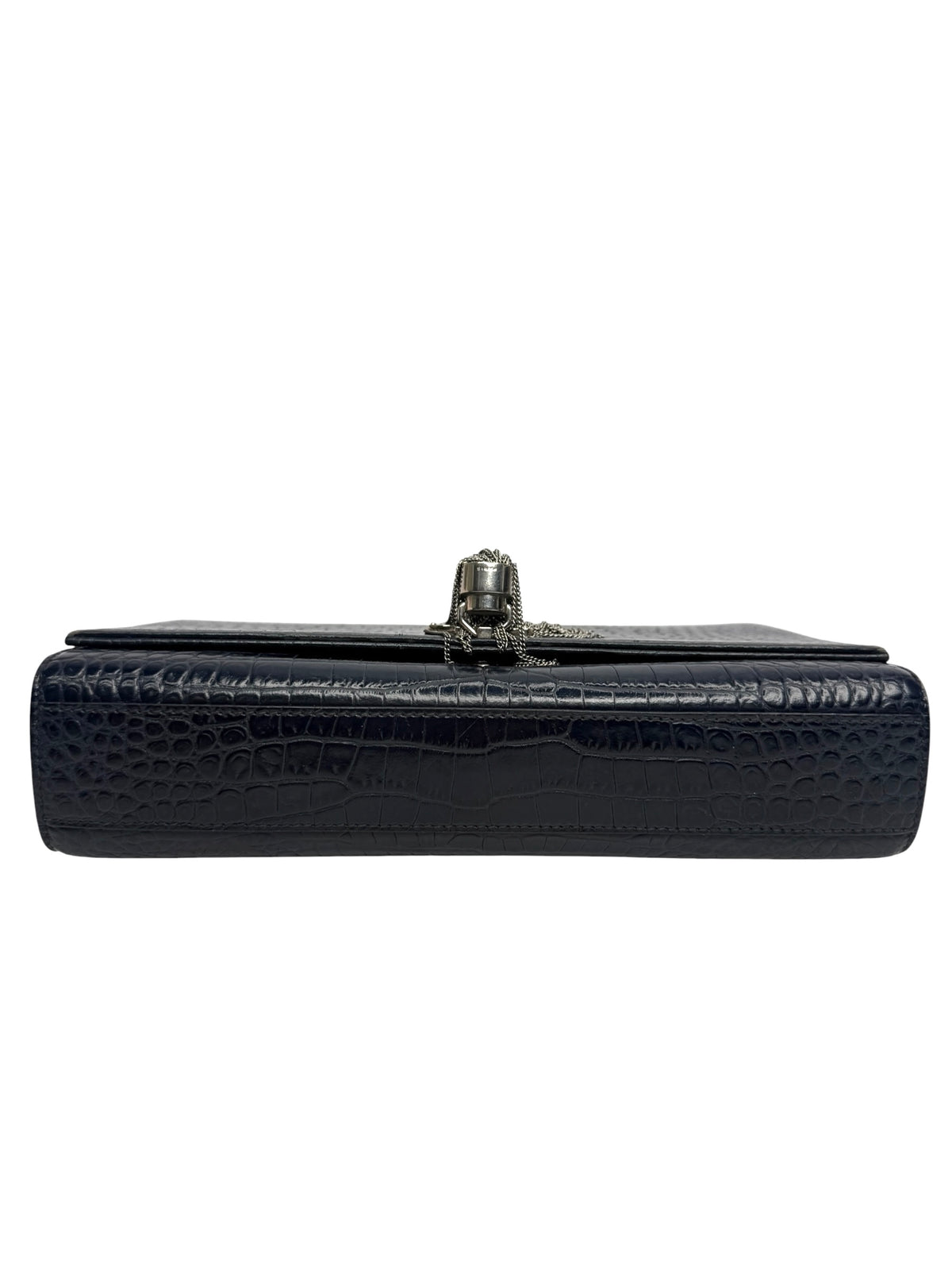 Saint Laurent Blue Crocodile Embossed Kate Tassel Bag T8991