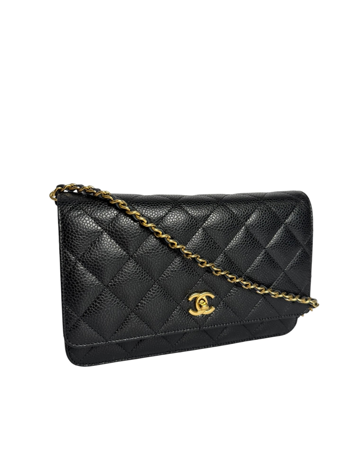 Chanel Black Caviar Turn Lock WOC