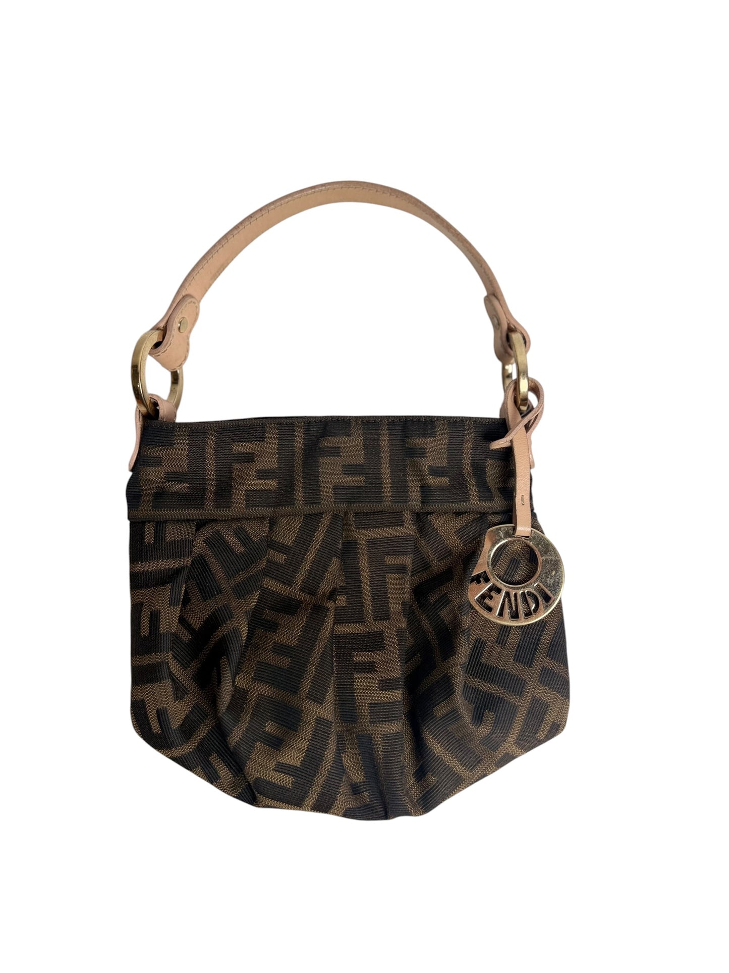 Fendi Zucca Monogram Shoulder Bag Brown T8688