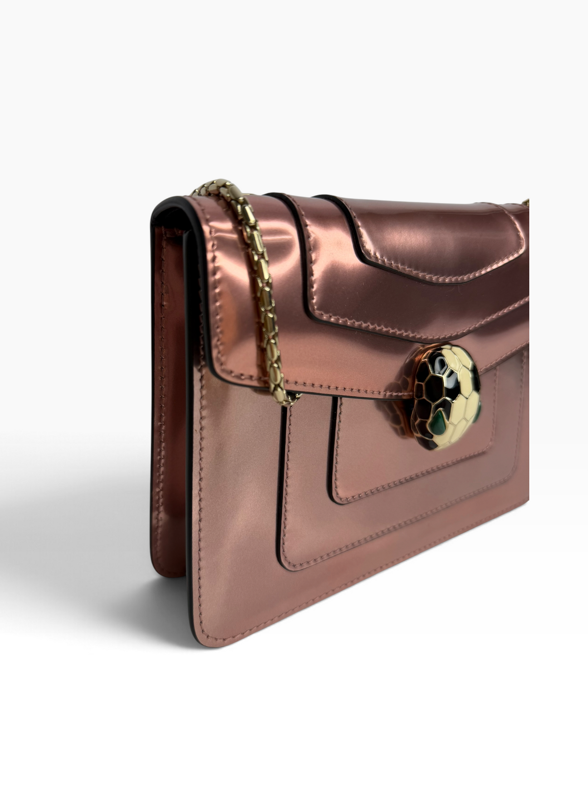 Bvlgari Iridescent Pink Serpenti Flap T8778
