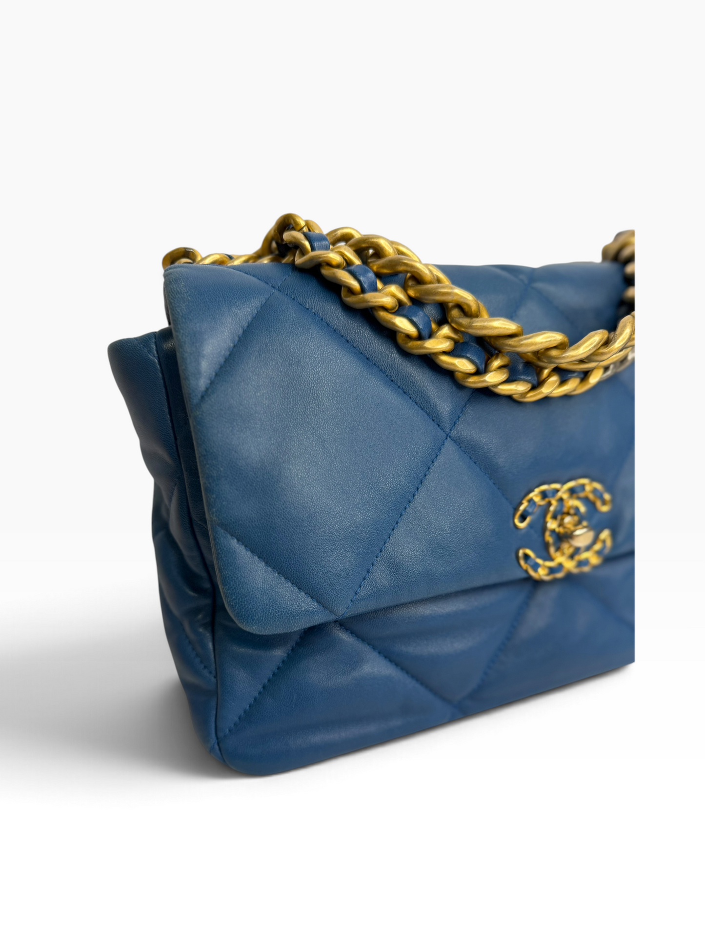 Chanel 19 Flap Large Blue T8849