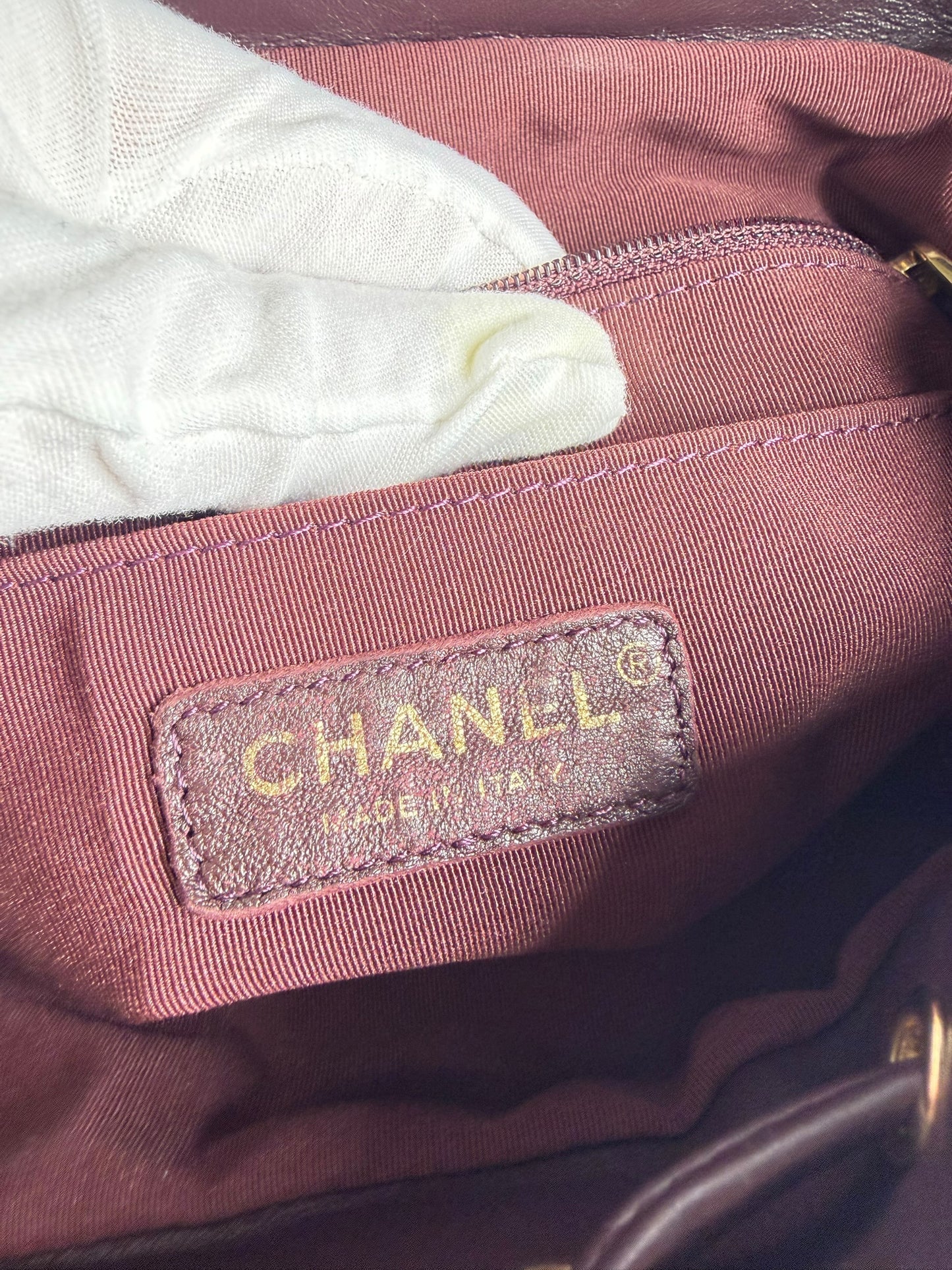 Chanel Vintage Quilted Backpack Purple T8623