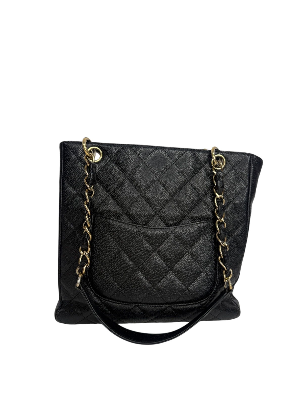Chanel Black Caviar Petit Shopping Tote GHW T8987