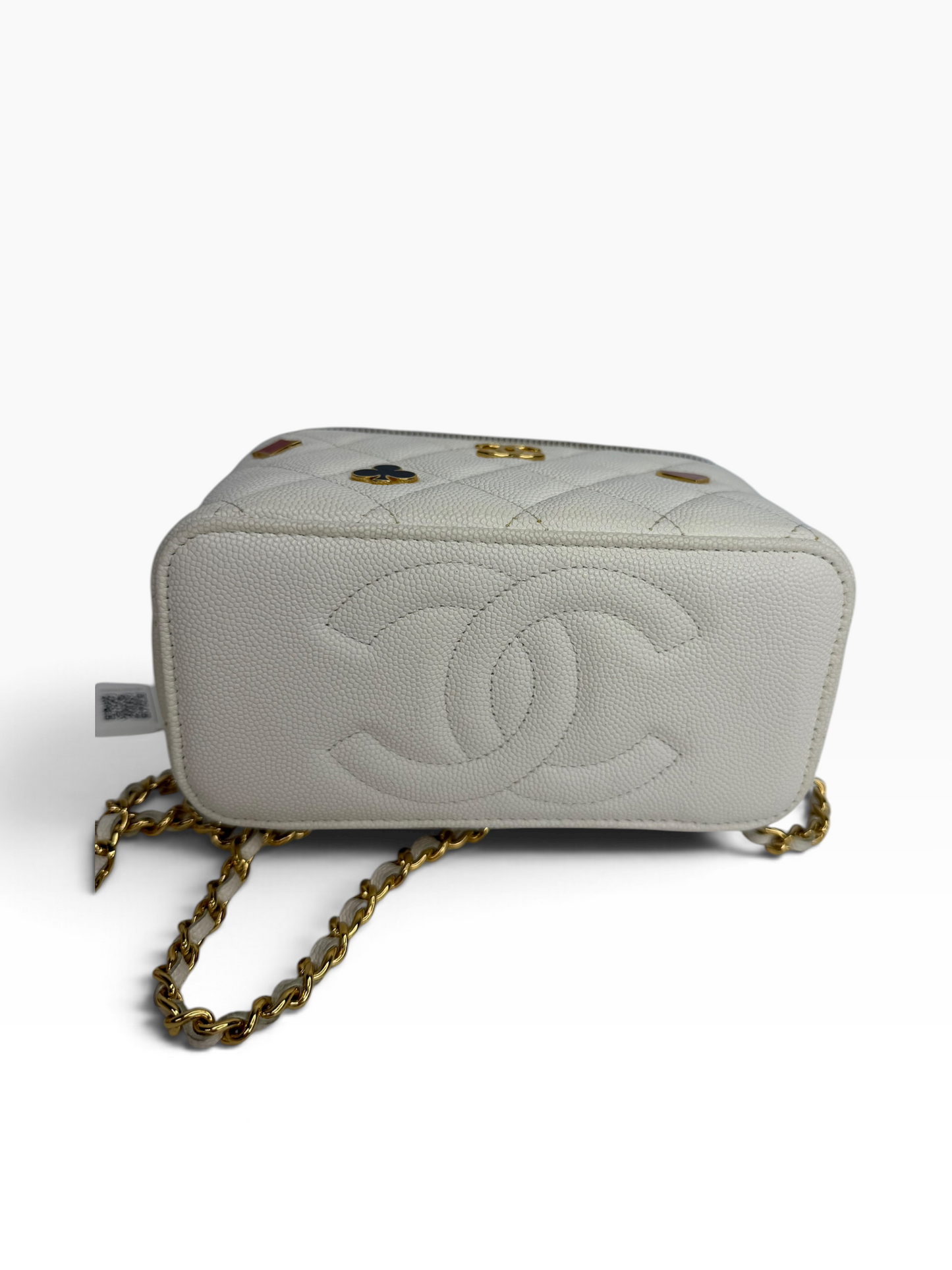 Chanel Casino Vanity White Caviar T8869