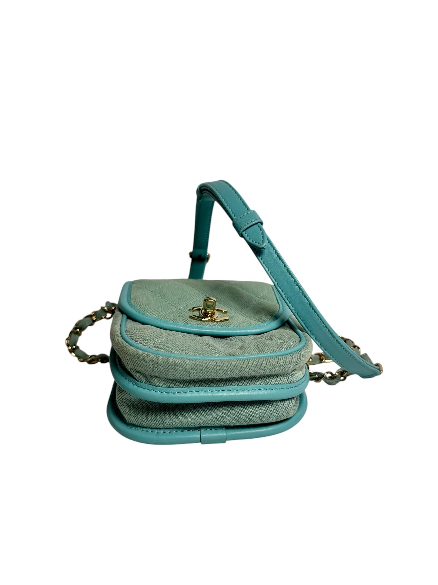 Chanel Denim Crossbody GHW T8109
