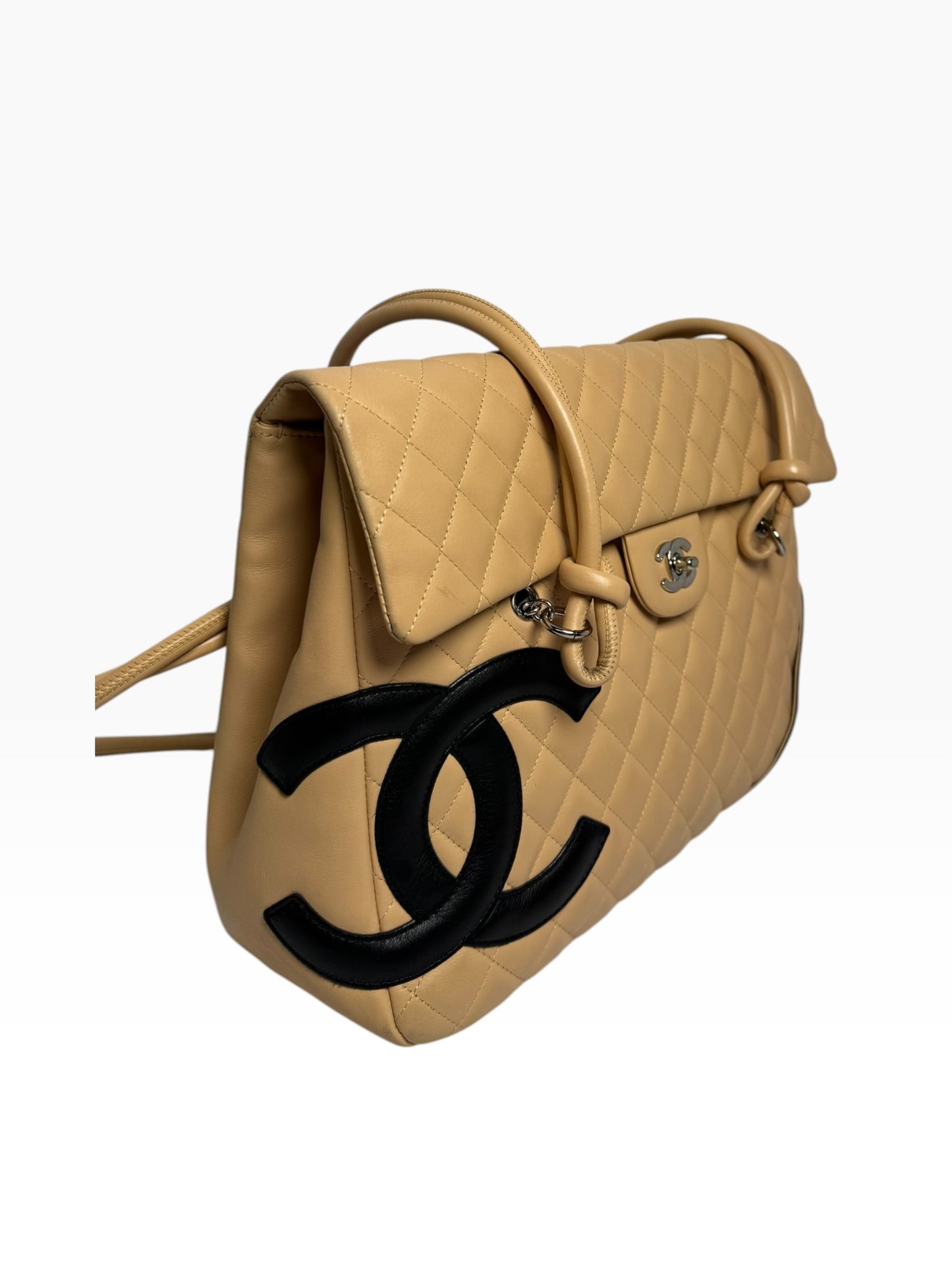 Chanel Cambon Flap Beige Black