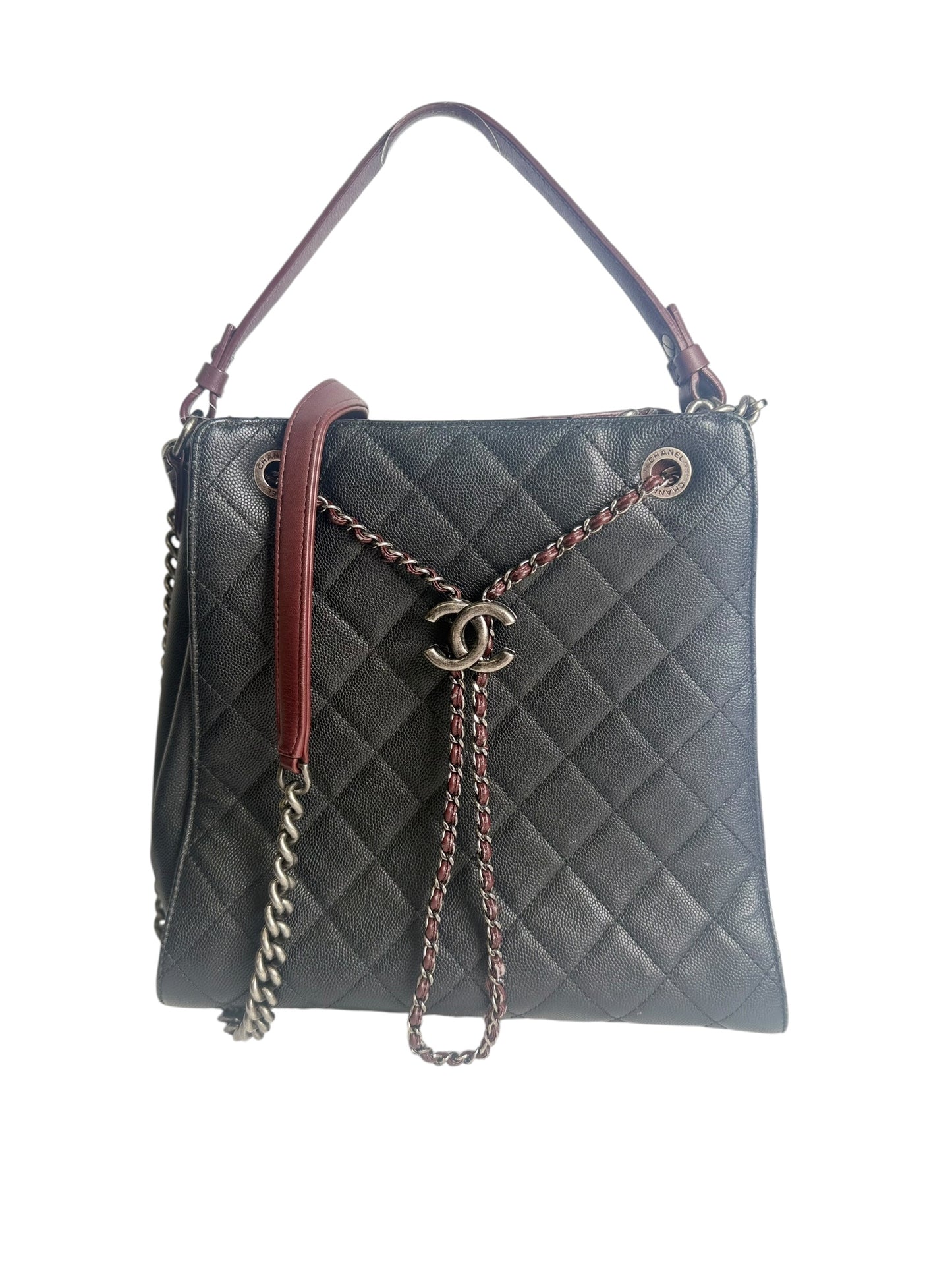 Chanel Top Handle CC Drawstring Bucket Bag T8285
