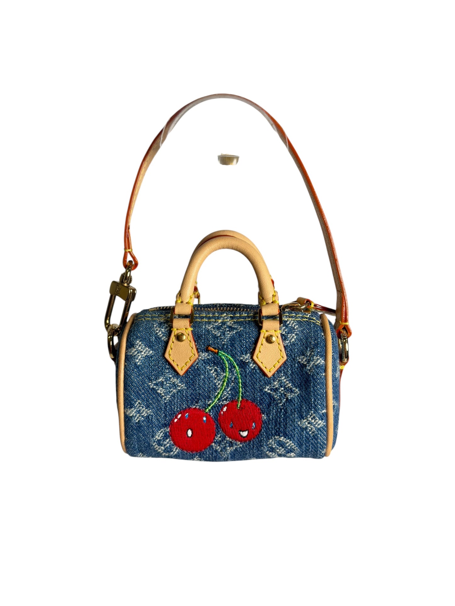 Louis Vuitton Monogram Denim Cerises Mini Speedy Bag T6577