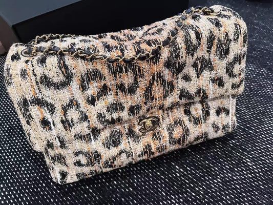 Chanel maxi leopard flap brand new