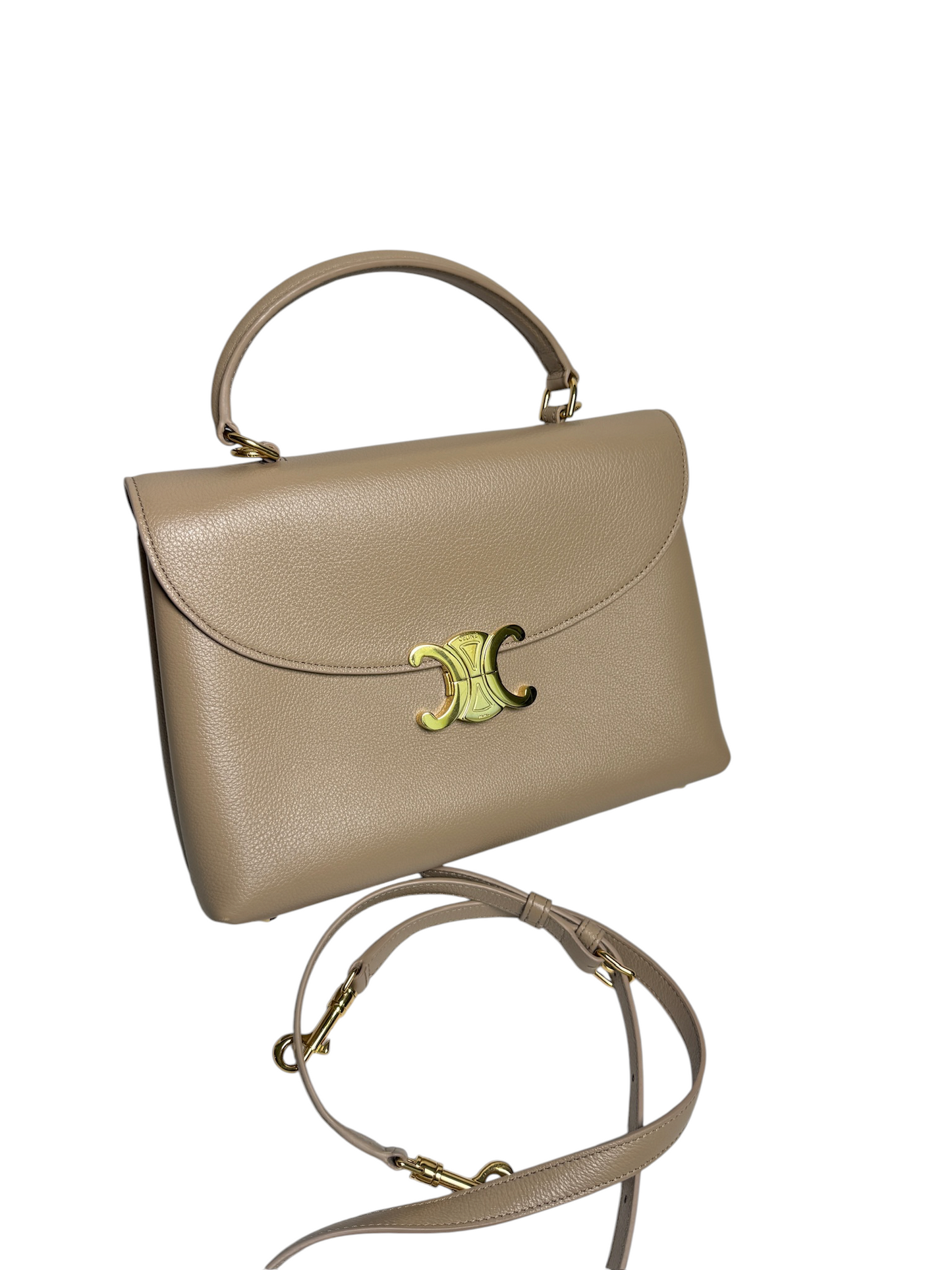 Celine Top Handle Nude GHW