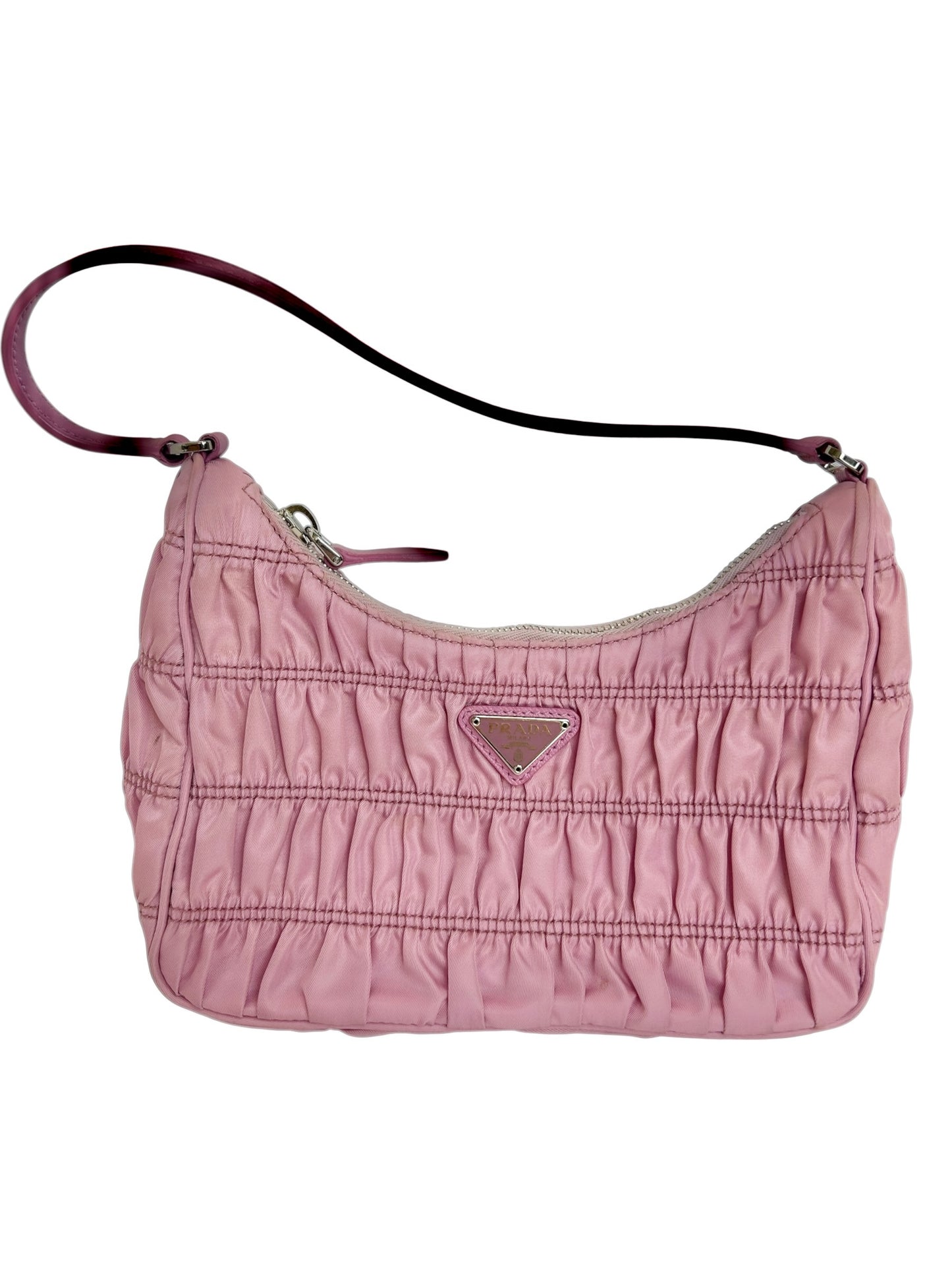Prada Pink Ruffle Shoulder Bag T8612