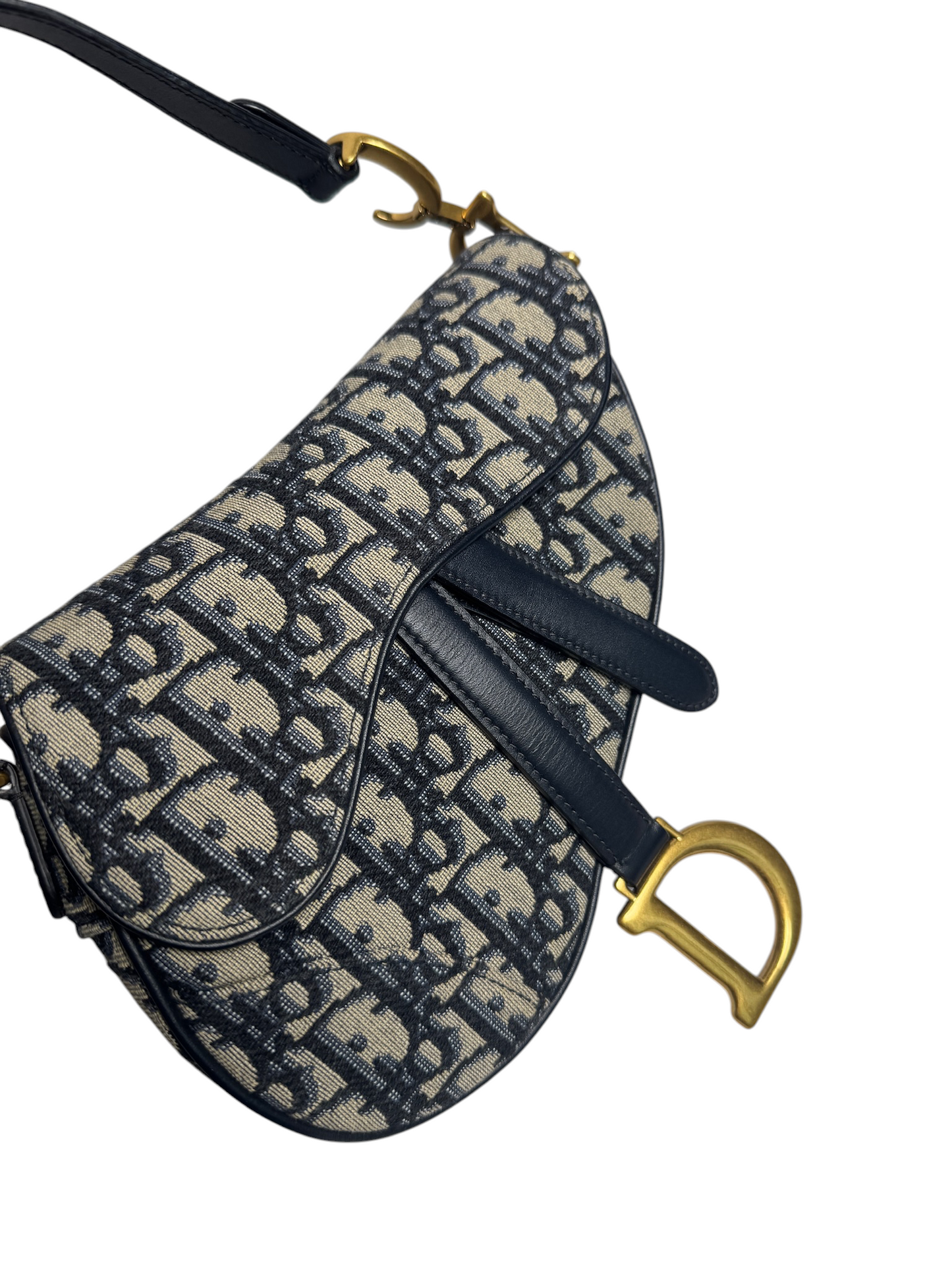 Christian Dior Small Saddle Monogram Blue