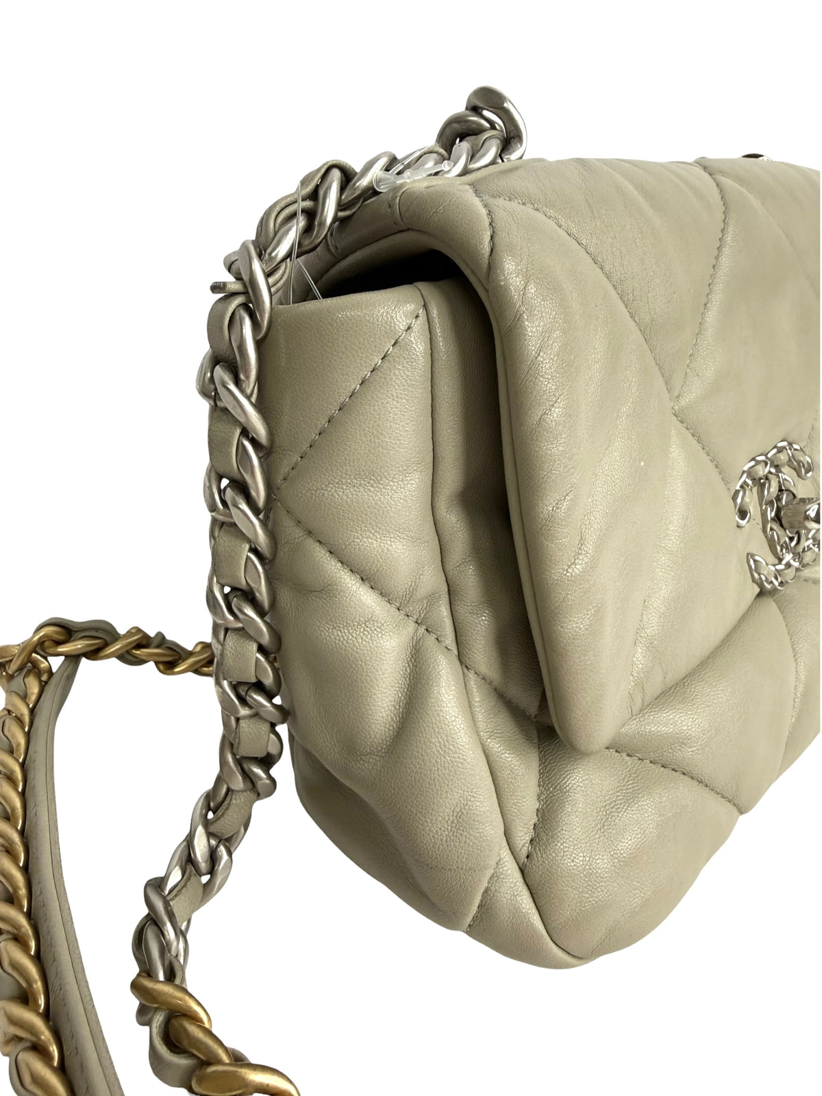 Chanel 19 Medium Gray Flap T9095