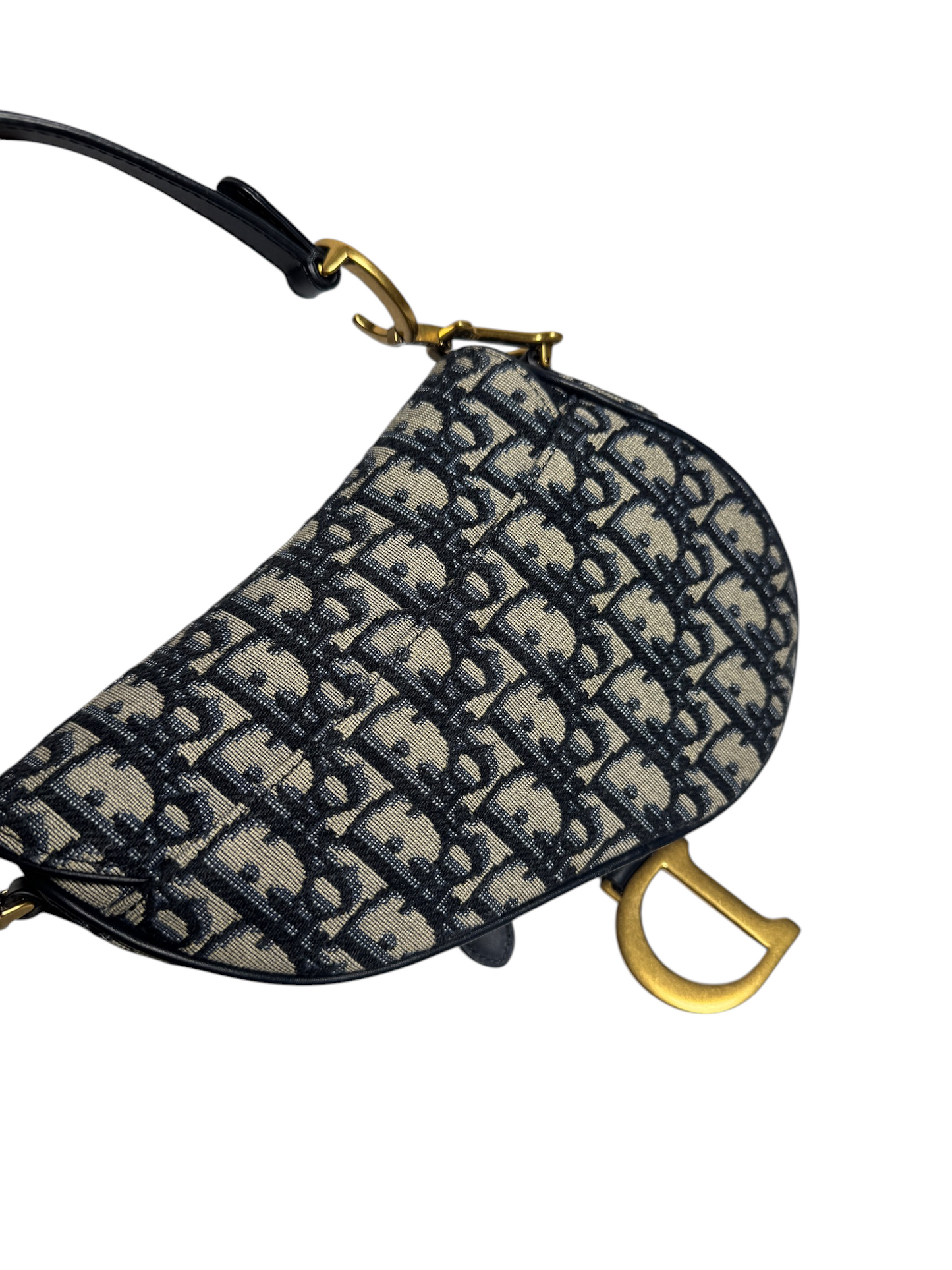 Christian Dior Small Saddle Monogram Blue