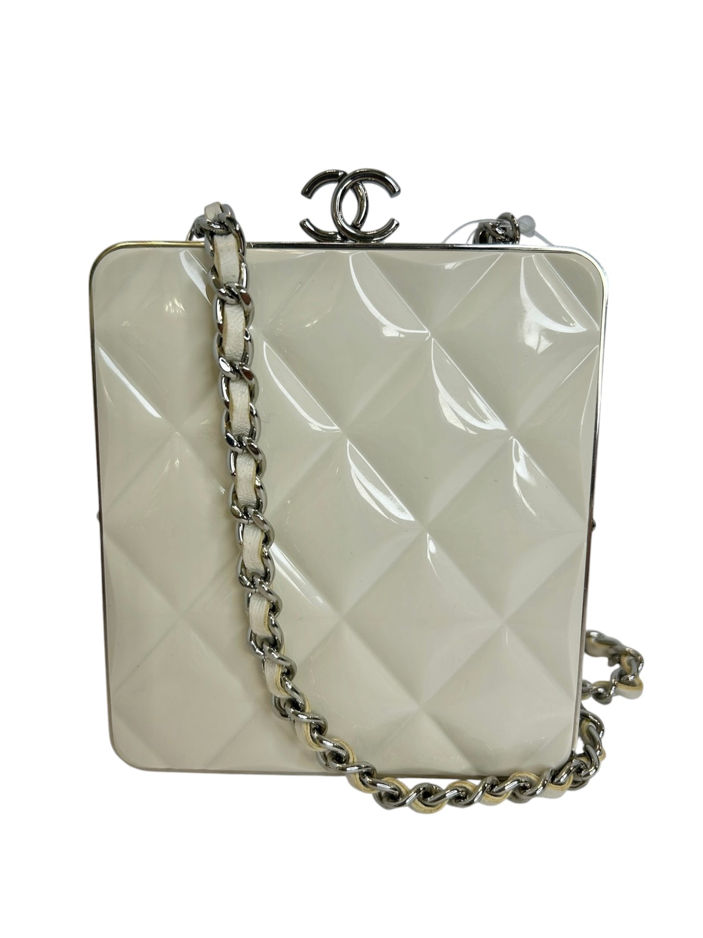 Chanel White Patent Kisslock T8259