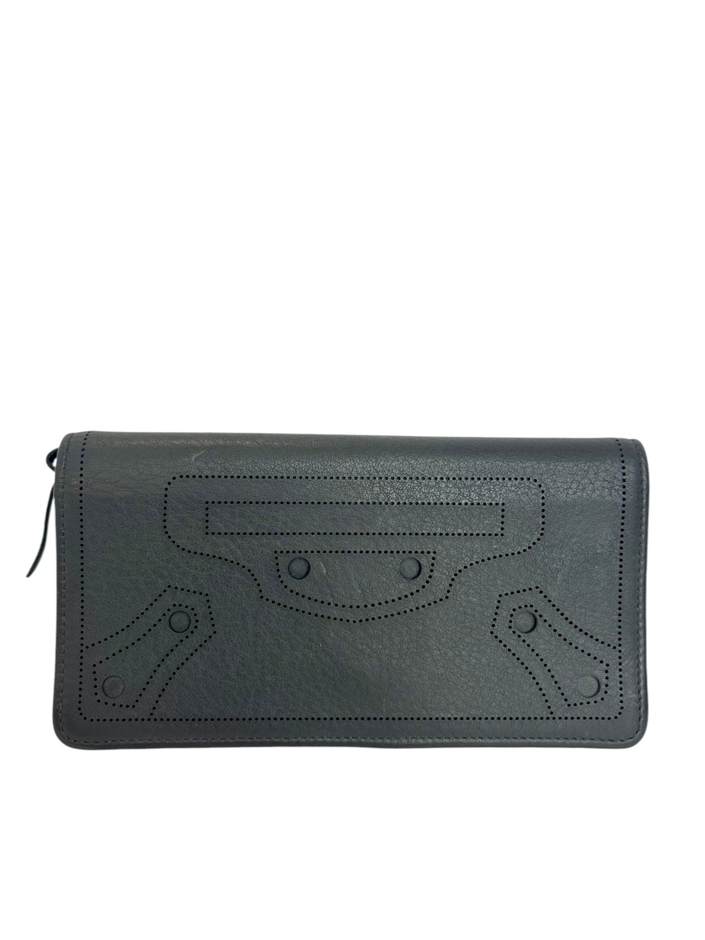 Balenciaga Blackout Continental Long Wallet Black T8567