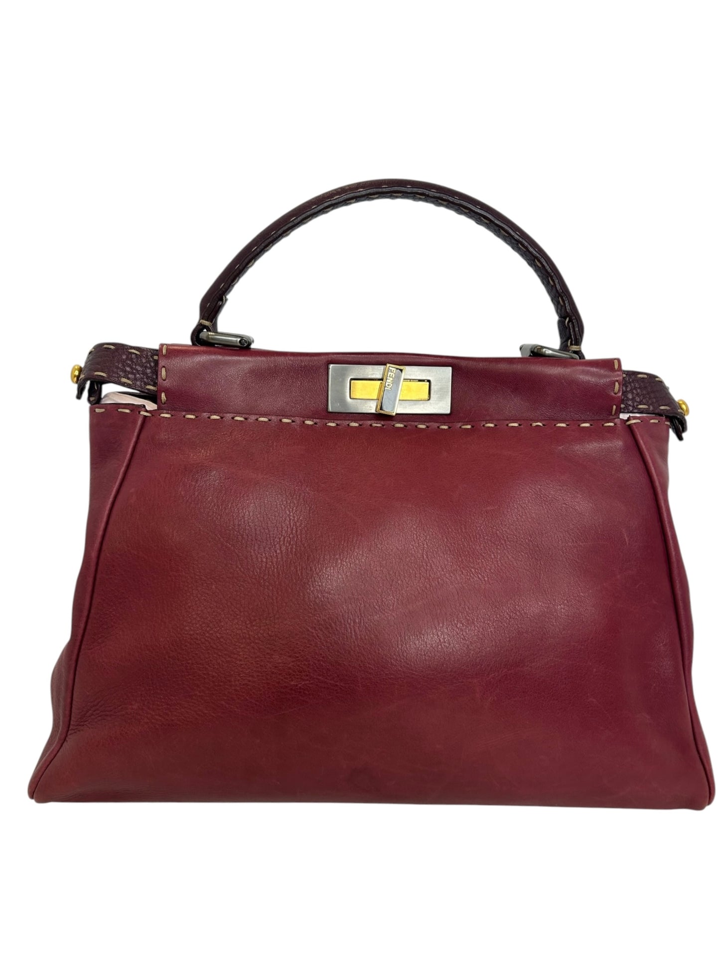 Fendi Red Selleria Peekaboo Medium T7832