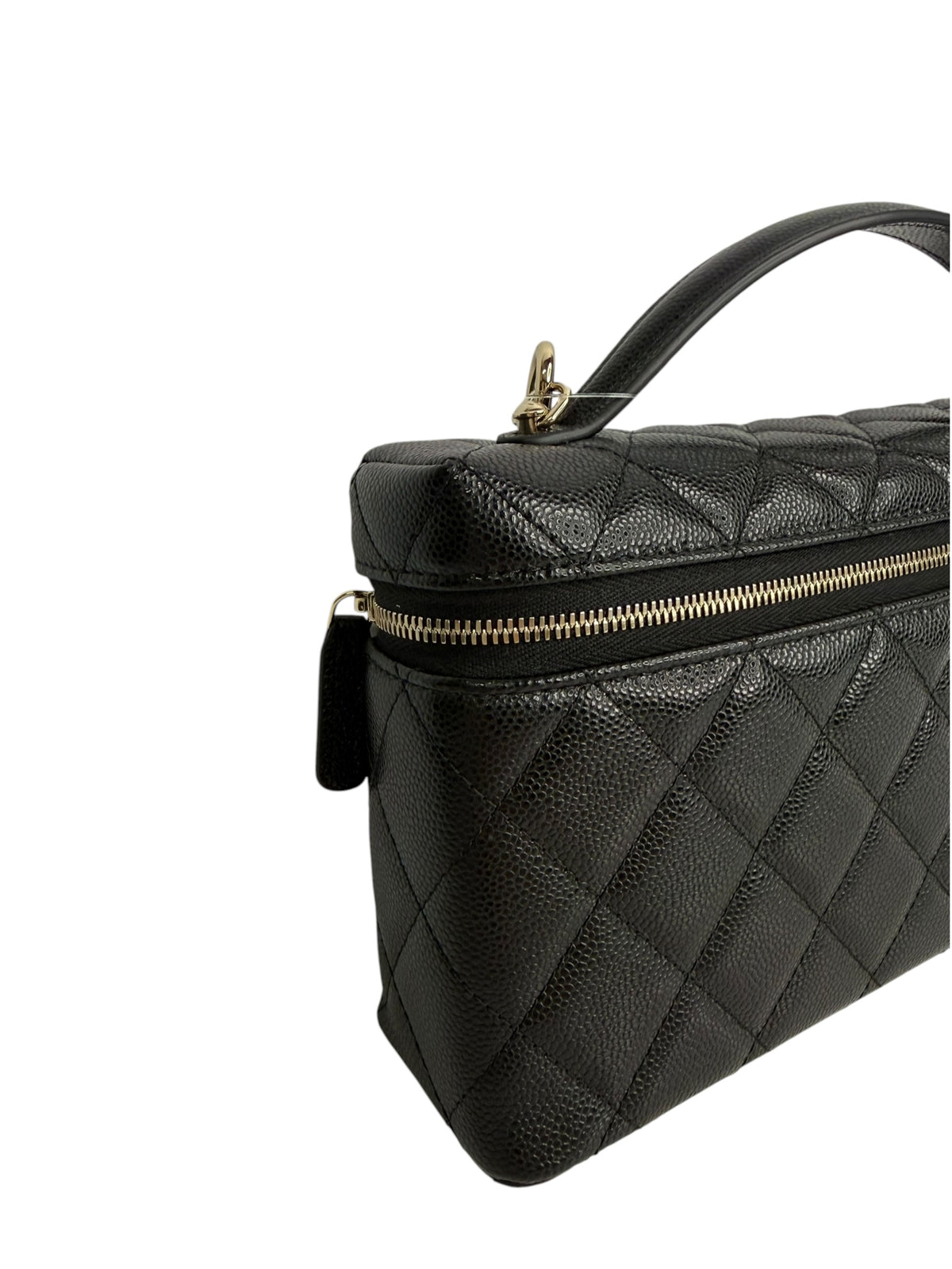 Chanel Black Caviar Long Slim Vanity T9111