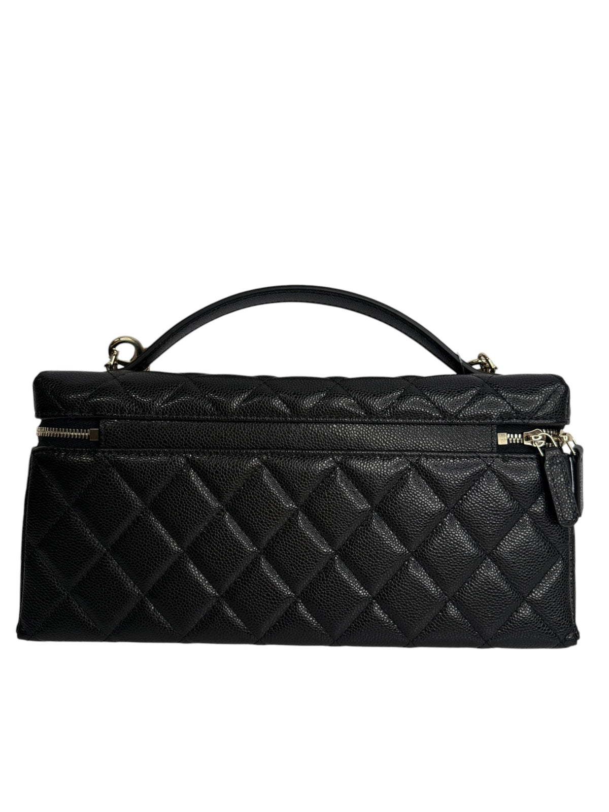 Chanel Black Caviar Long Slim Vanity T9111