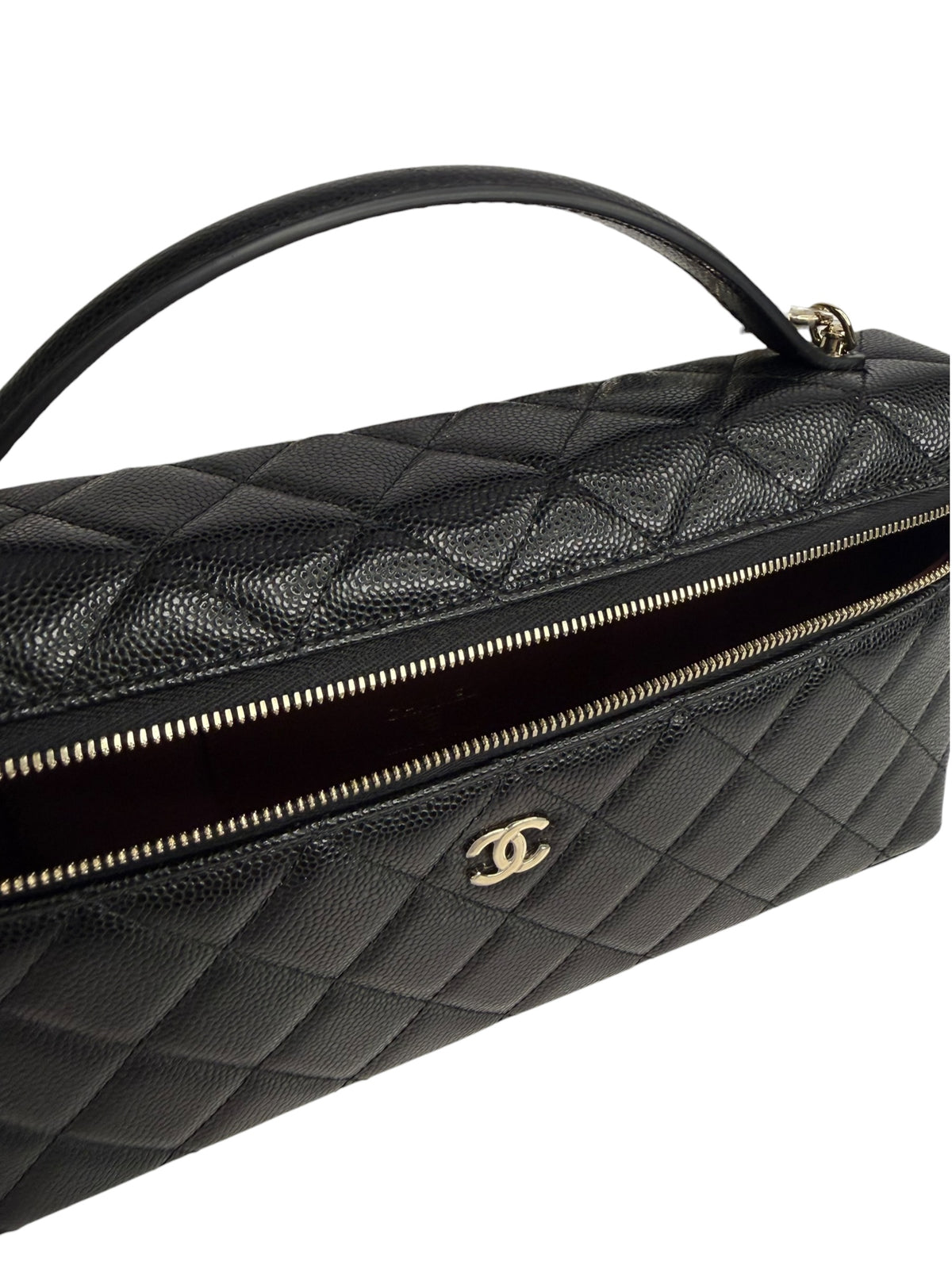 Chanel Black Caviar Long Slim Vanity T9111