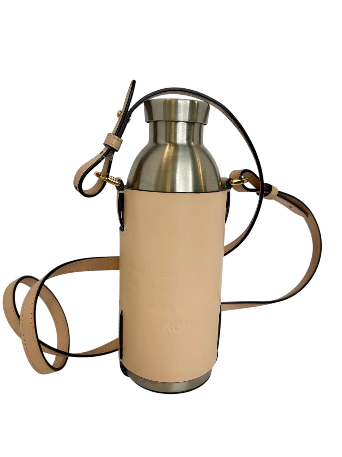 Fendi X 24 Bottles Water Bottle With Pink Leather Holder T5816