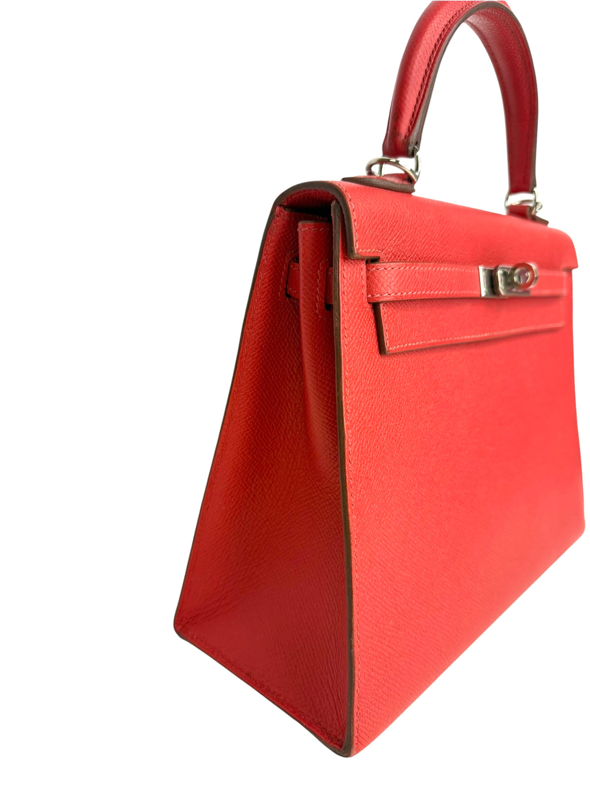 Hermes Epsom Kelly Sellier 25 Red Palladium Hardware T9094