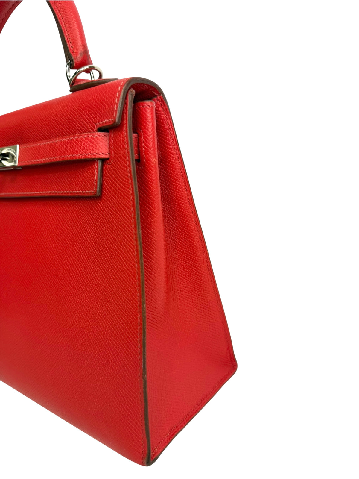 Hermes Epsom Kelly Sellier 25 Red Palladium Hardware T9094