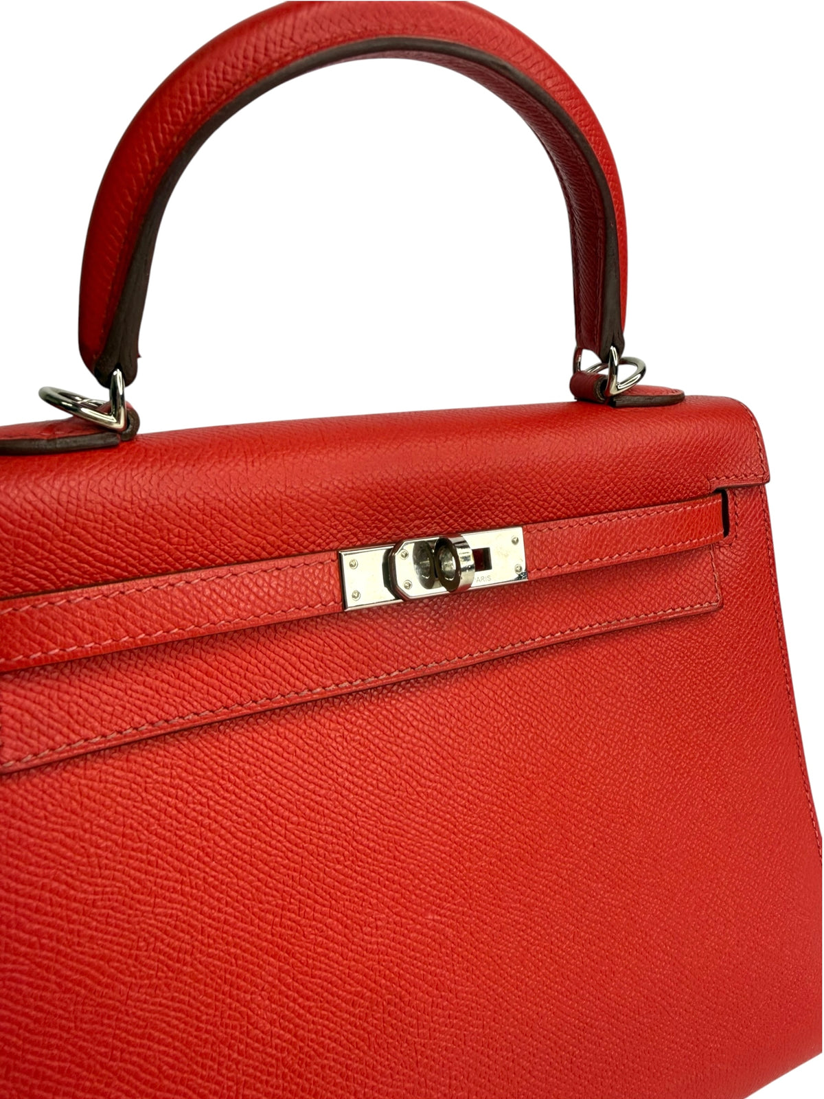 Hermes Epsom Kelly Sellier 25 Red Palladium Hardware T9094