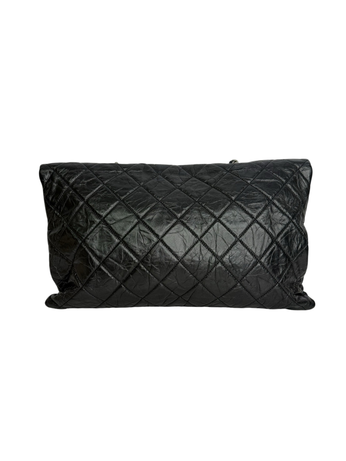 Chanel Black Glazed Calfskin Big Bang Flap SHW T9387
