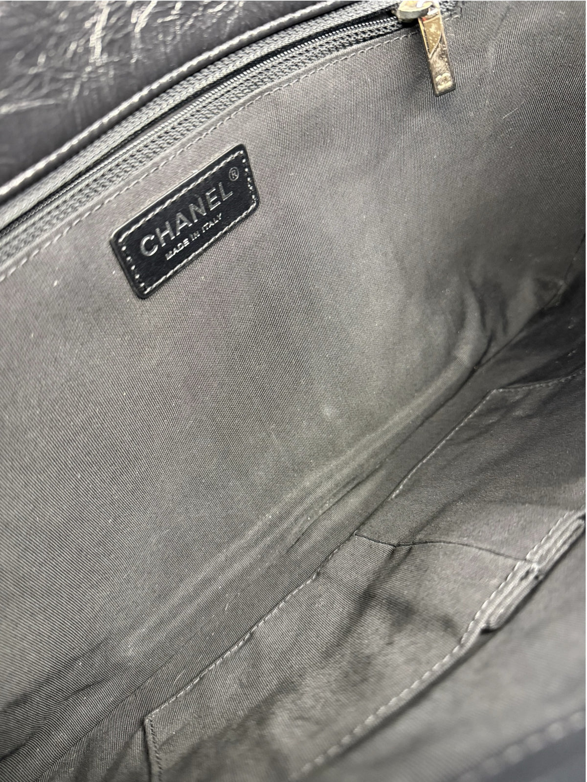Chanel Black Glazed Calfskin Big Bang Flap SHW T9387