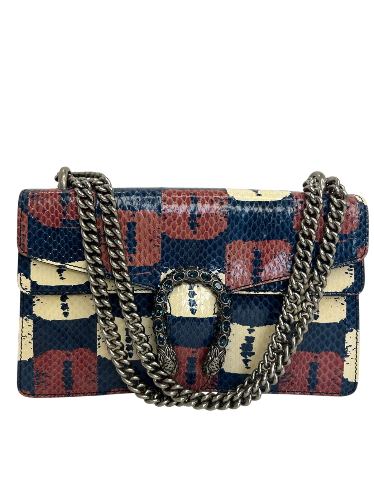 Gucci Red, White and Blue Python Small Dionysus SHW T8551