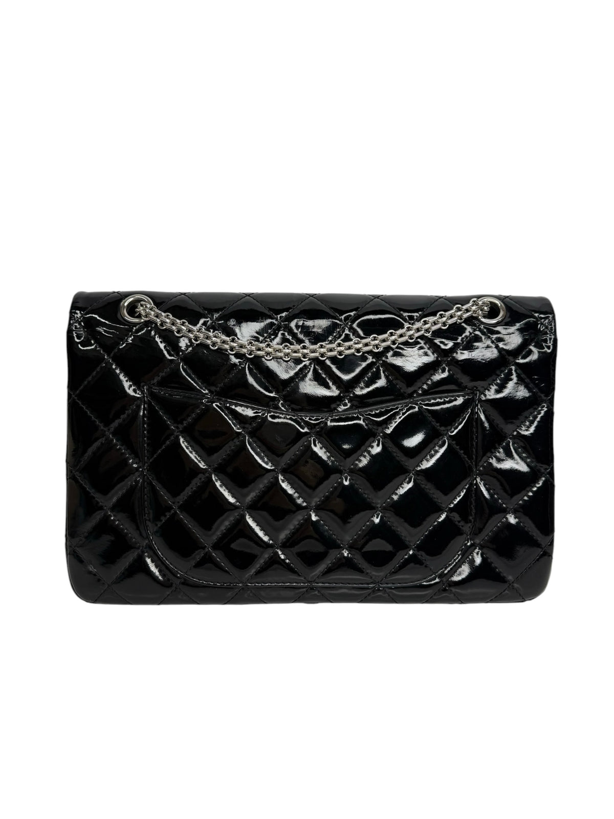 Chanel Black Patent Jumbo Reissue Flap T9433