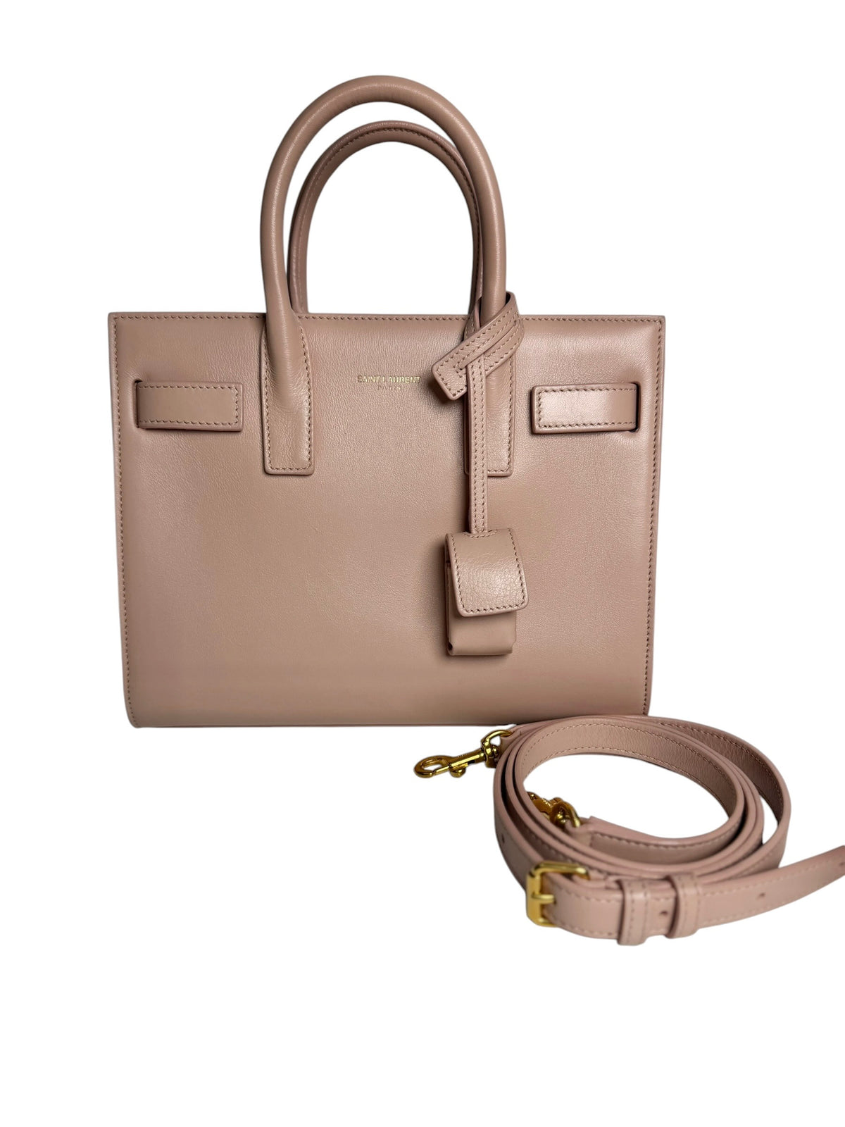 Saint Laurent Small Blush Pink Sac de Jour T6357
