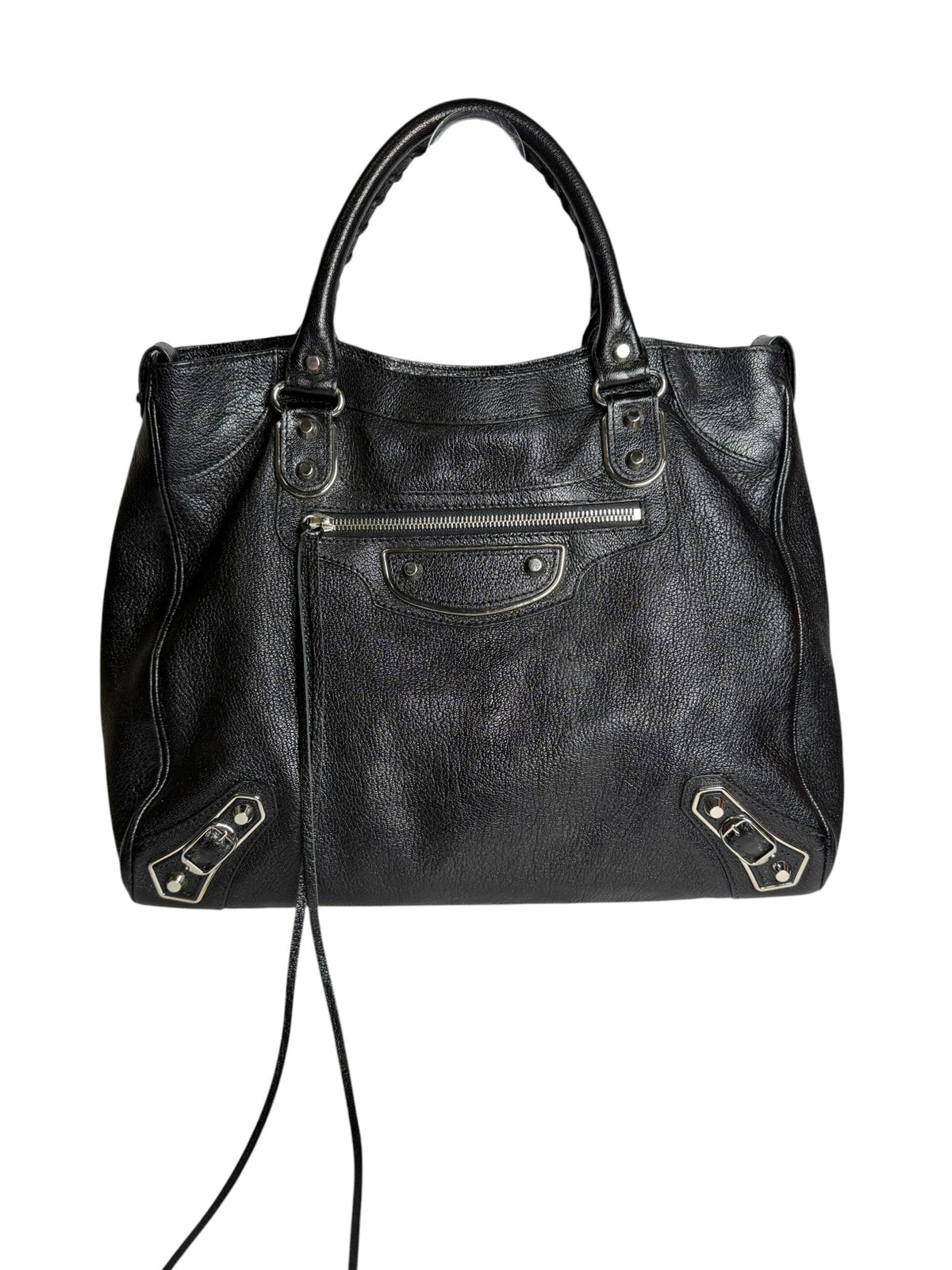 Balenciaga Black Metallic Edge Silver Velo T7261