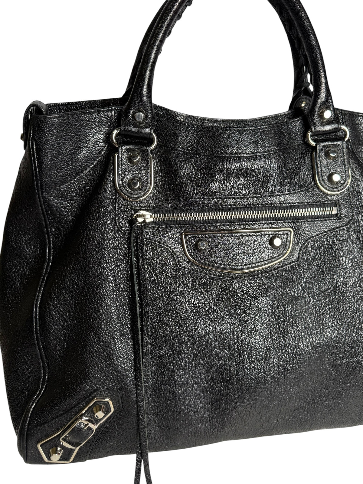 Balenciaga Black Metallic Edge Silver Velo T7261