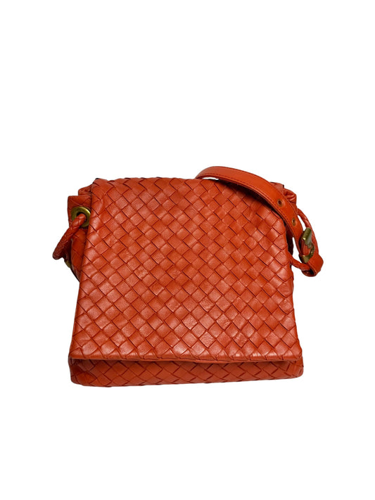 Bottega Veneta Red Woven Shoulder Bag T8186