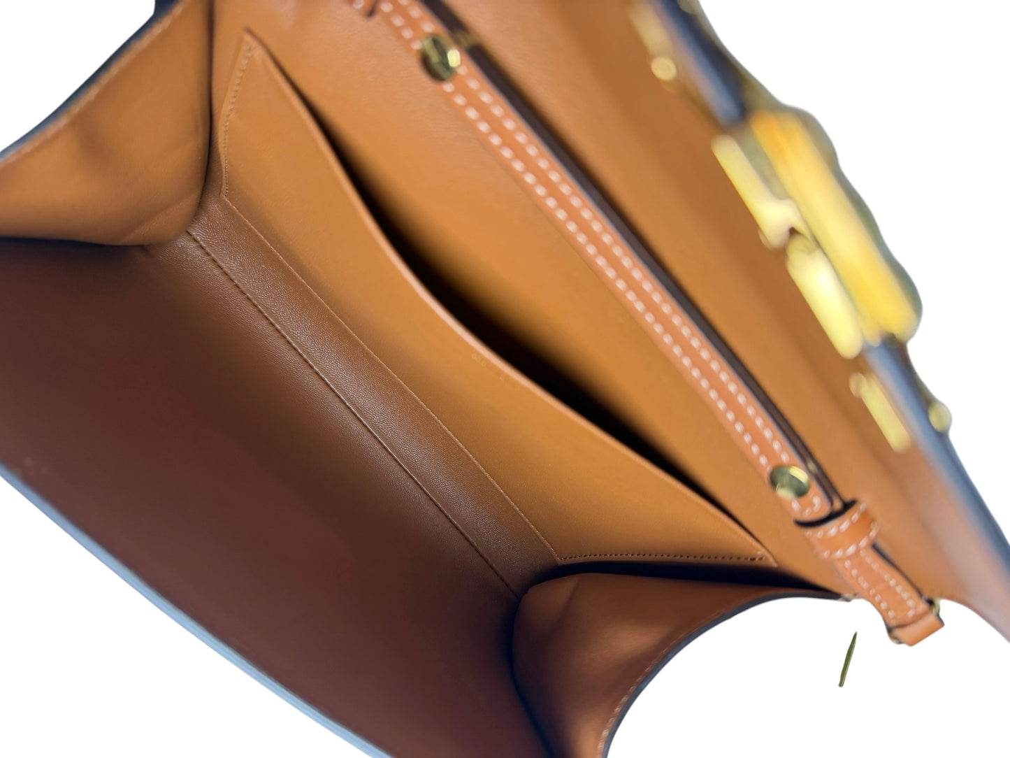 Celine Brown Shiny Calfskin Triomphe Crossbody T1035