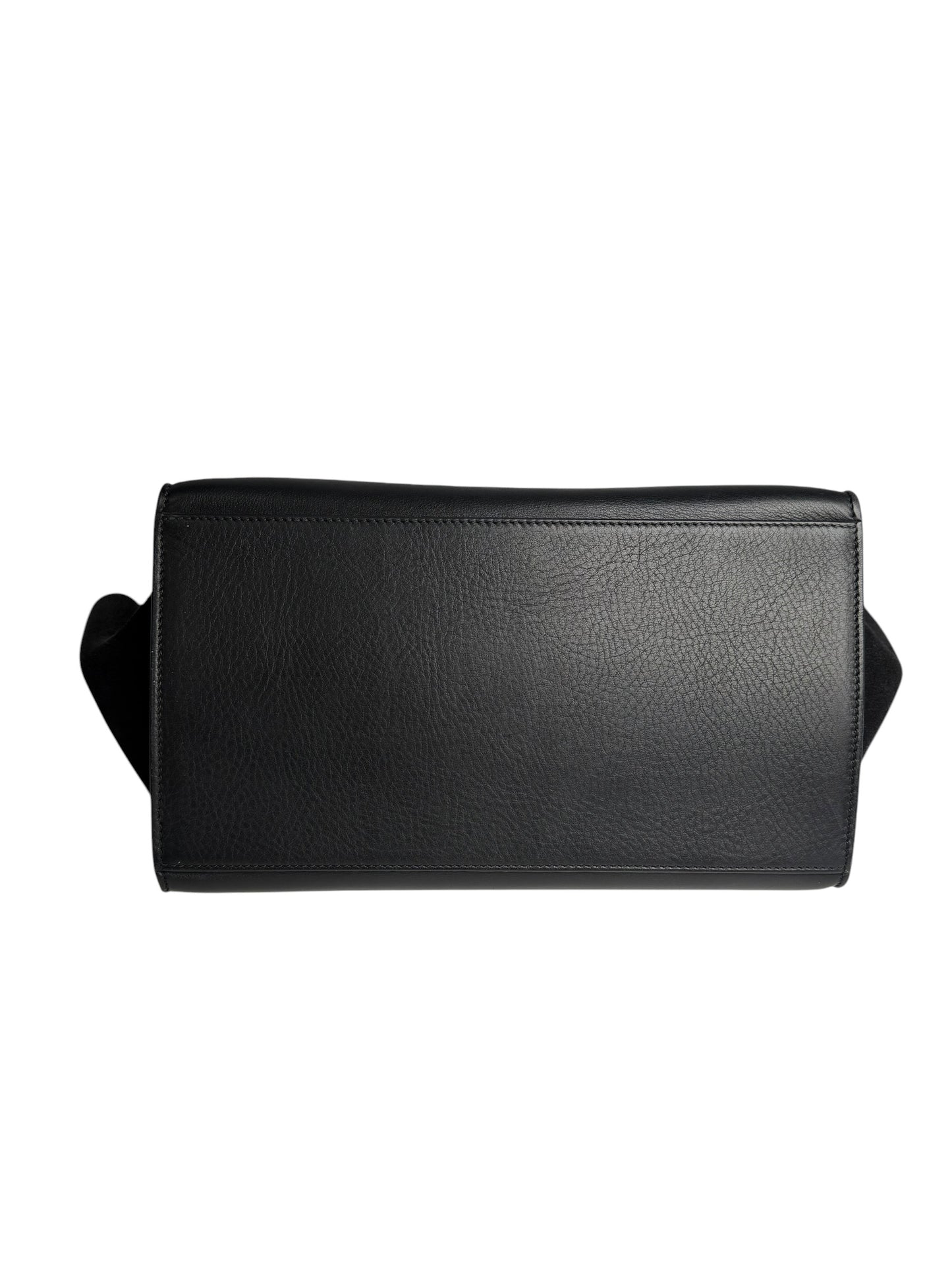 Celine Black Crocodile Embossed Trapeze T8144